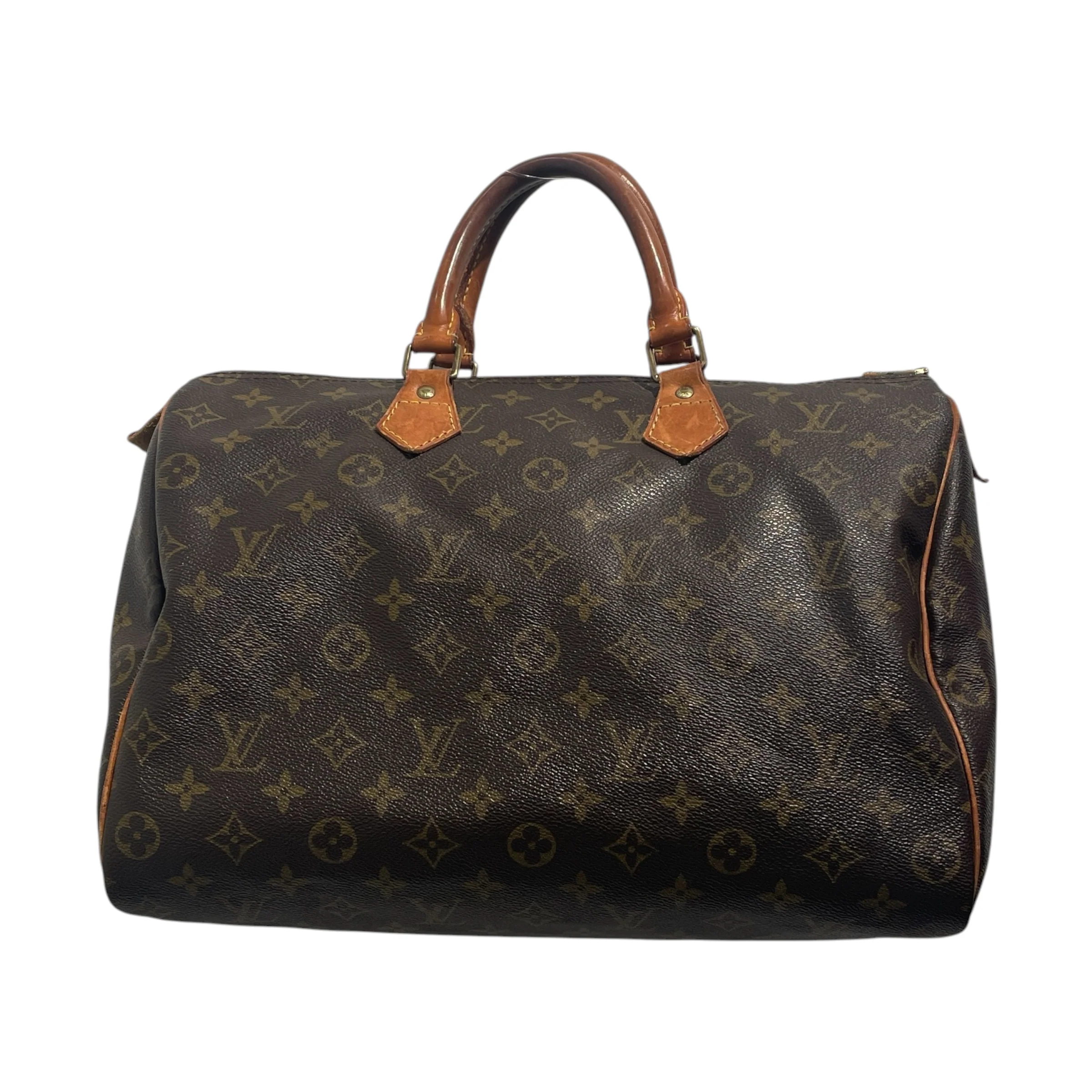 LOUIS VUITTON/Boston Bag/Monogram/Leather/BRW/Speedy 35