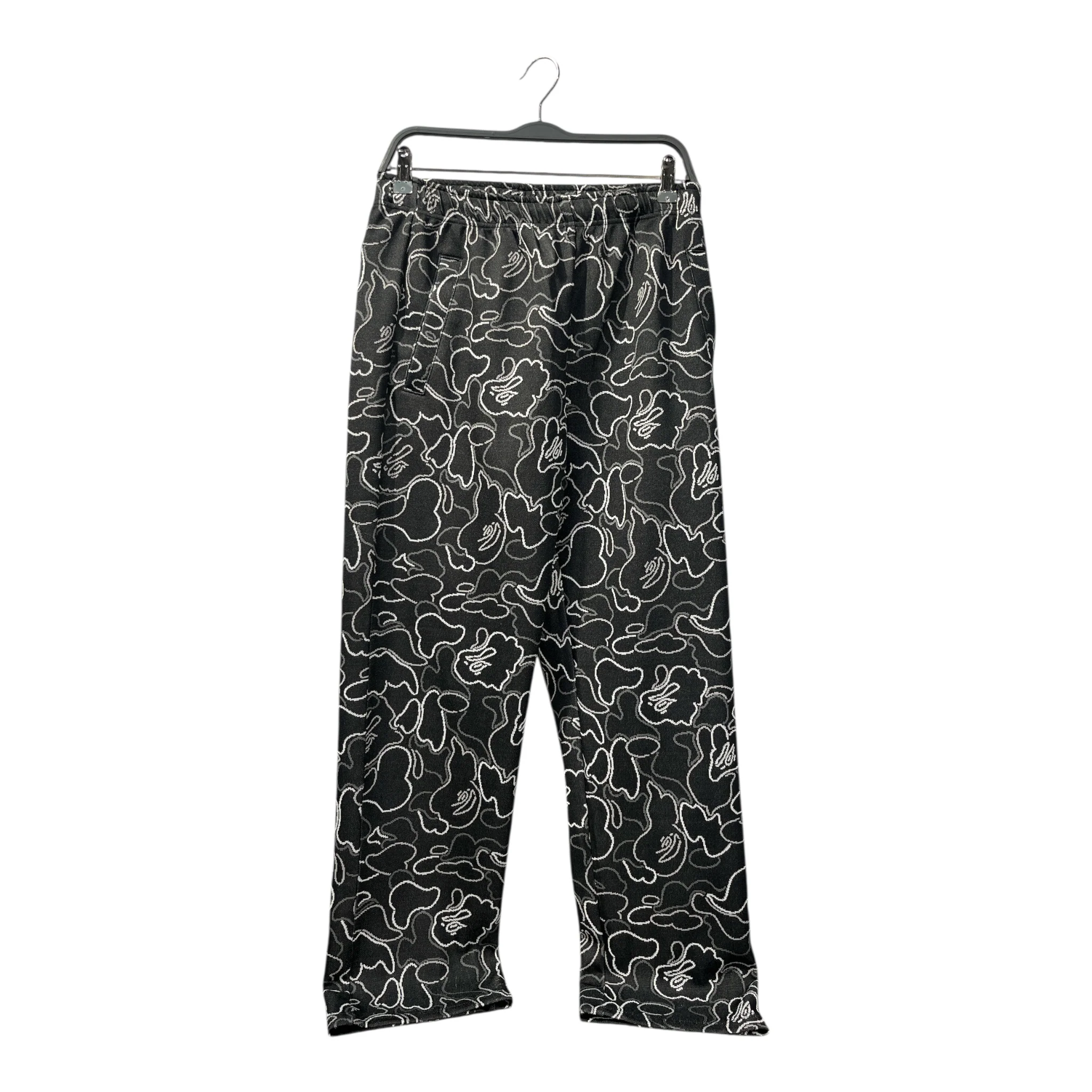 A BATHING APE/Pants/M/Cotton/BLK/All Over Print/