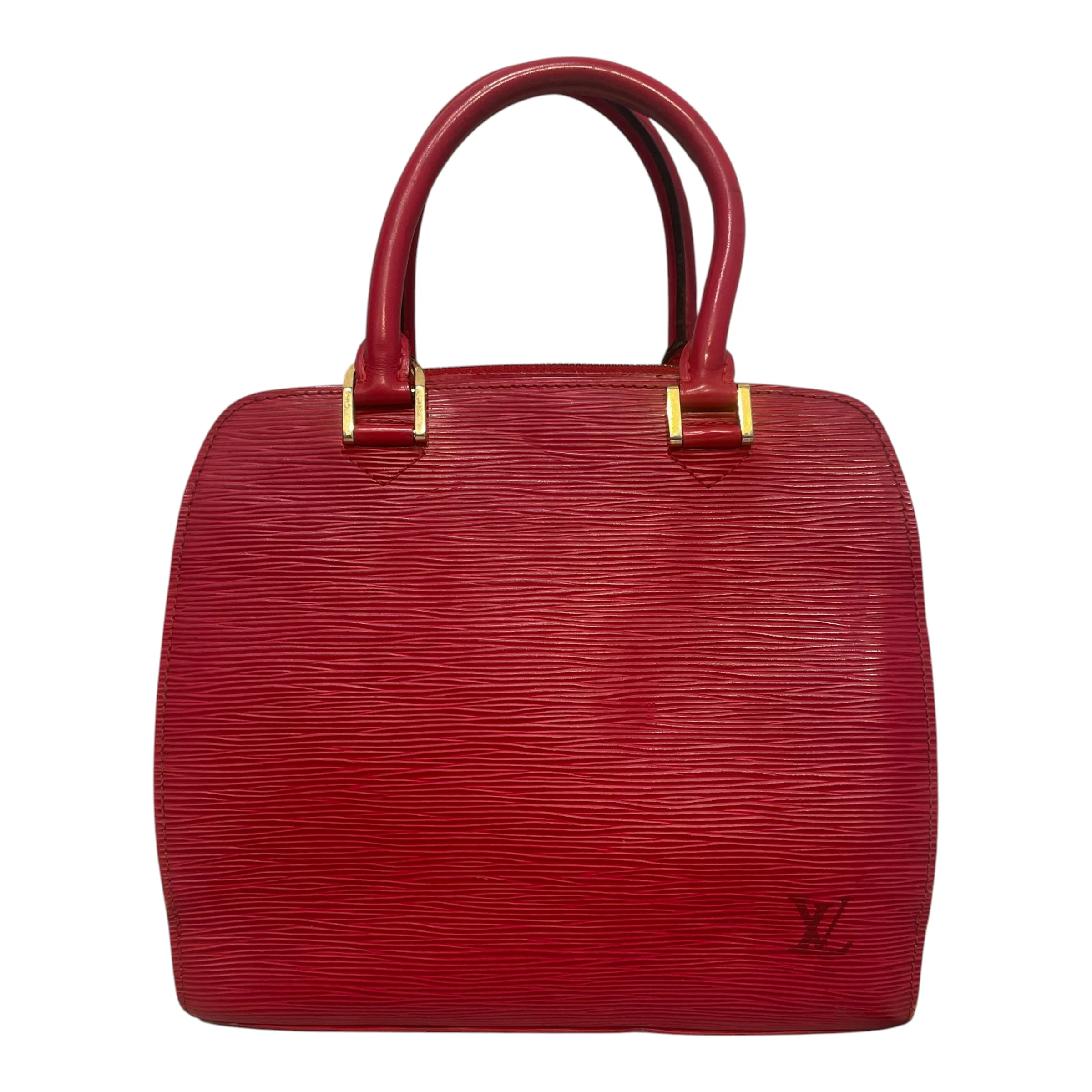 LOUIS VUITTON/Bag/Leather/RED/EPI Leather Hand Bag