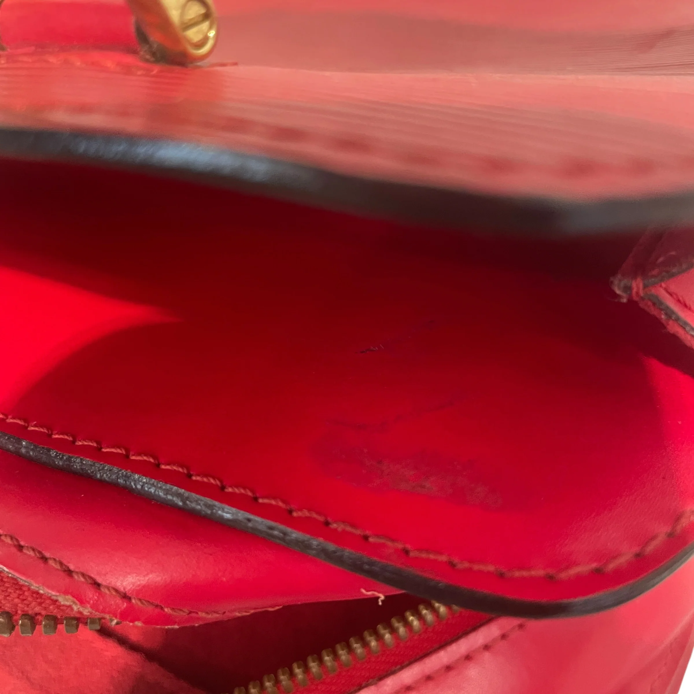 LOUIS VUITTON/Bag/Leather/RED/EPI Leather Hand Bag