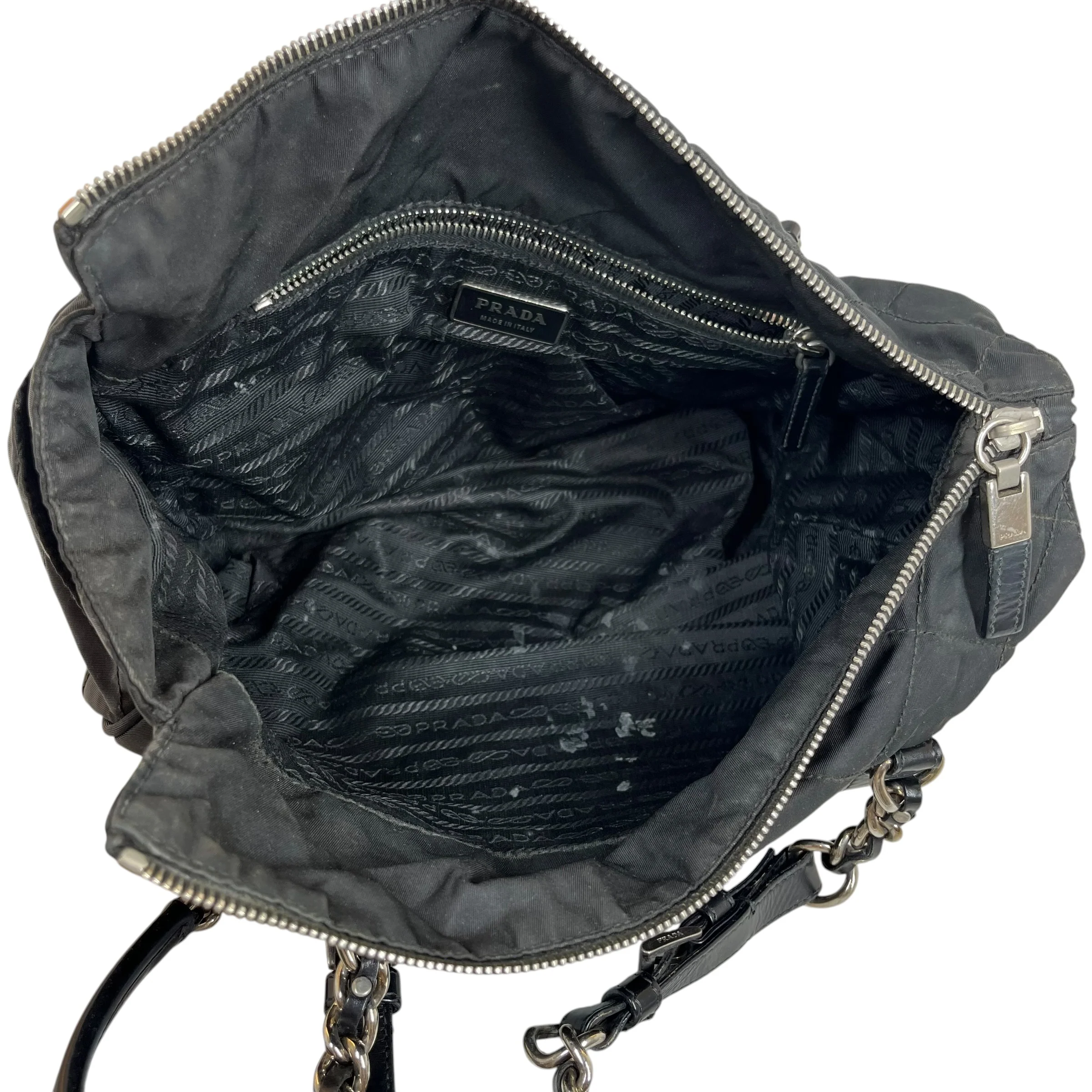 PRADA/Hand Bag/Nylon/BLK/catena