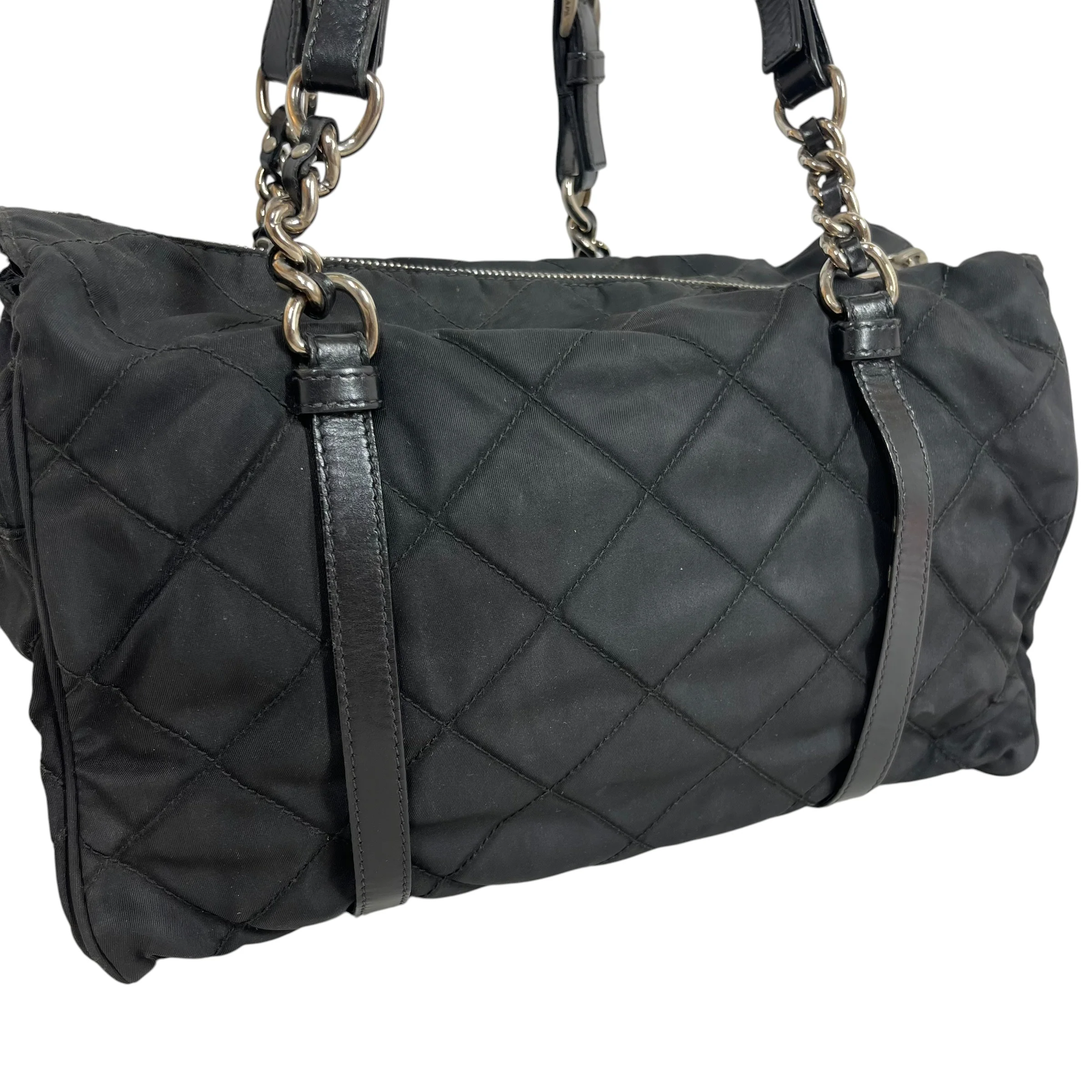 PRADA/Hand Bag/Nylon/BLK/catena
