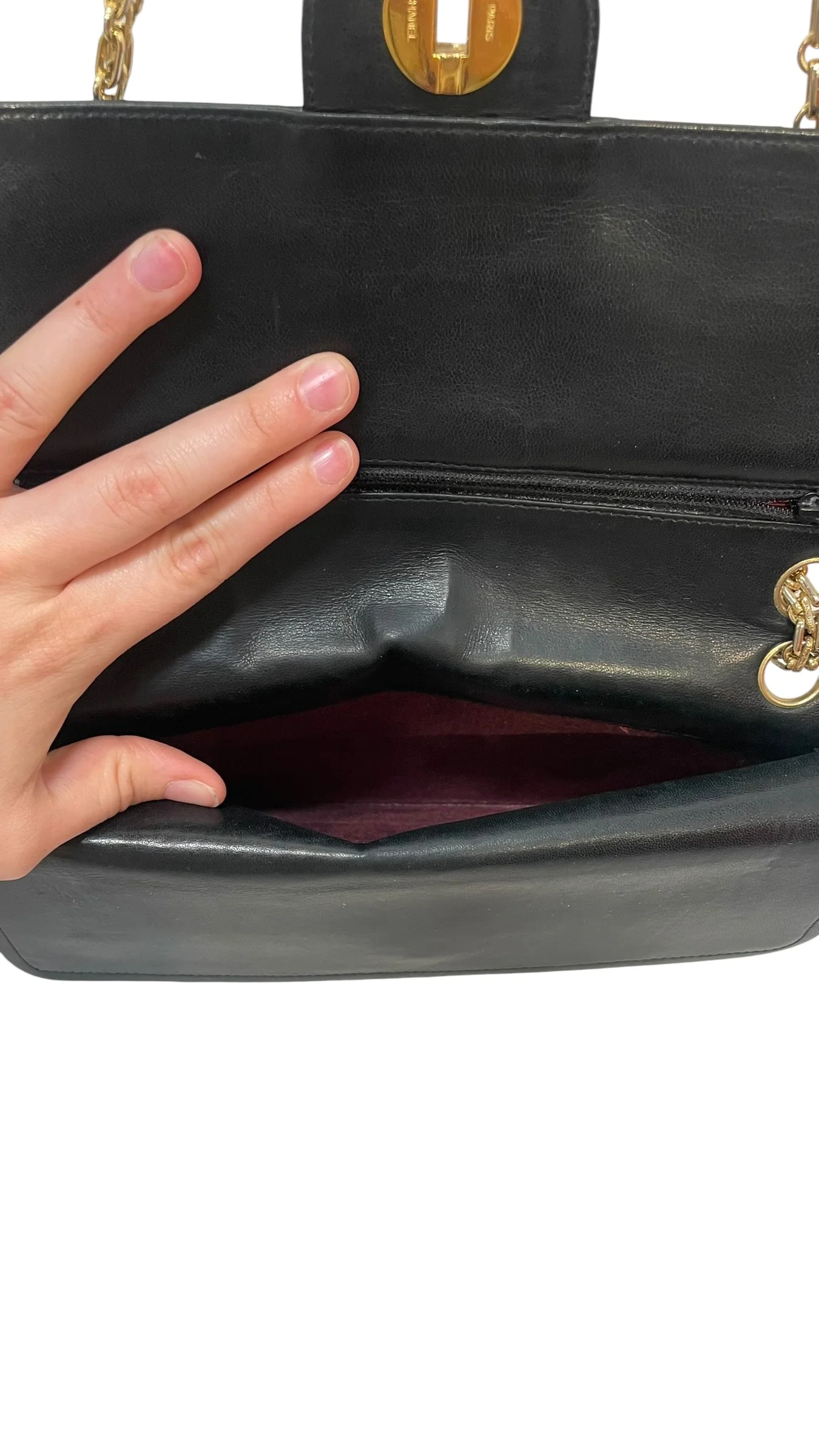 CHANEL/Bag/Lambskin/BLK/double flap medium classic