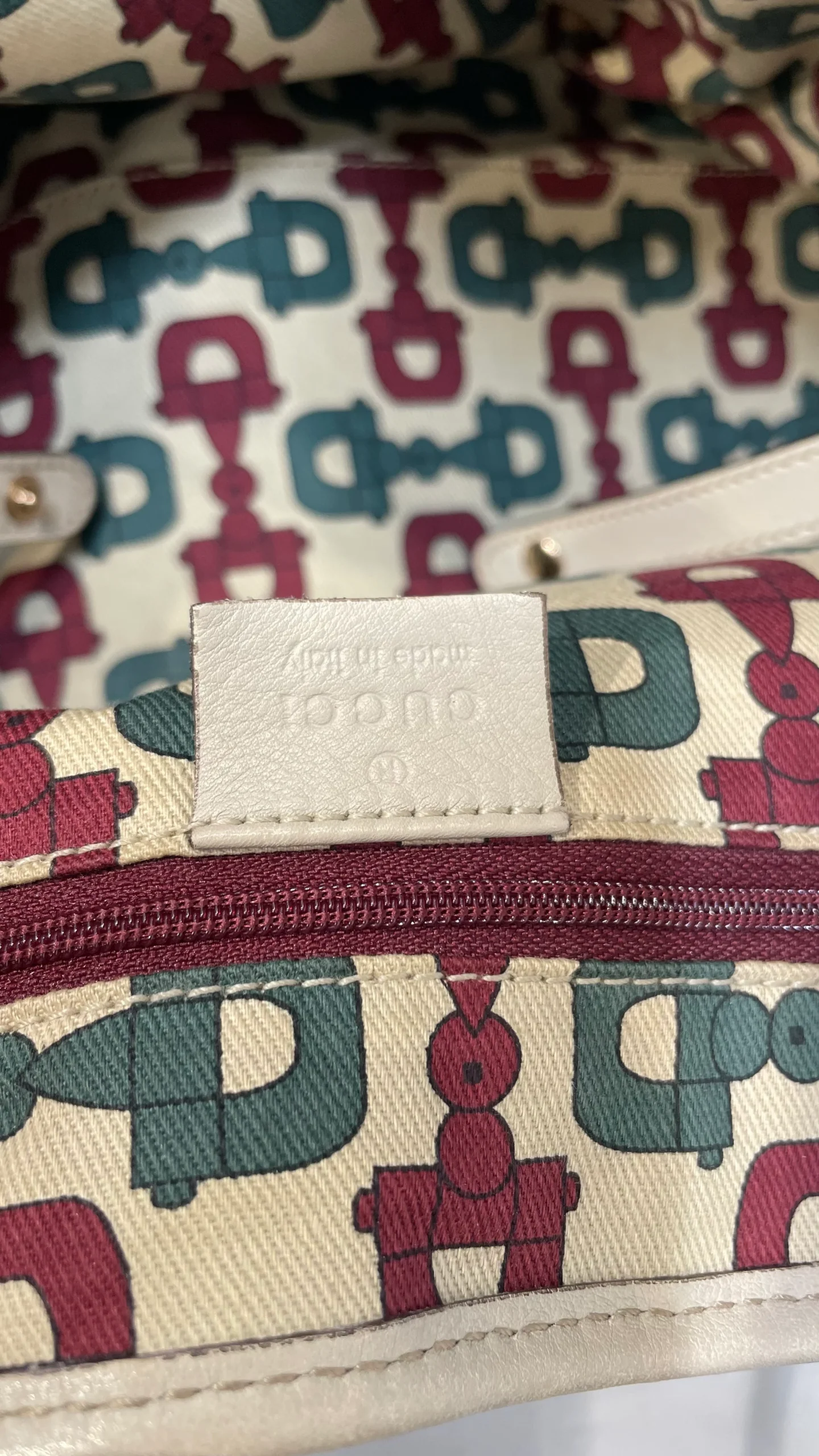 GUCCI/Tote Bag/Leather/CRM/princy guccissima