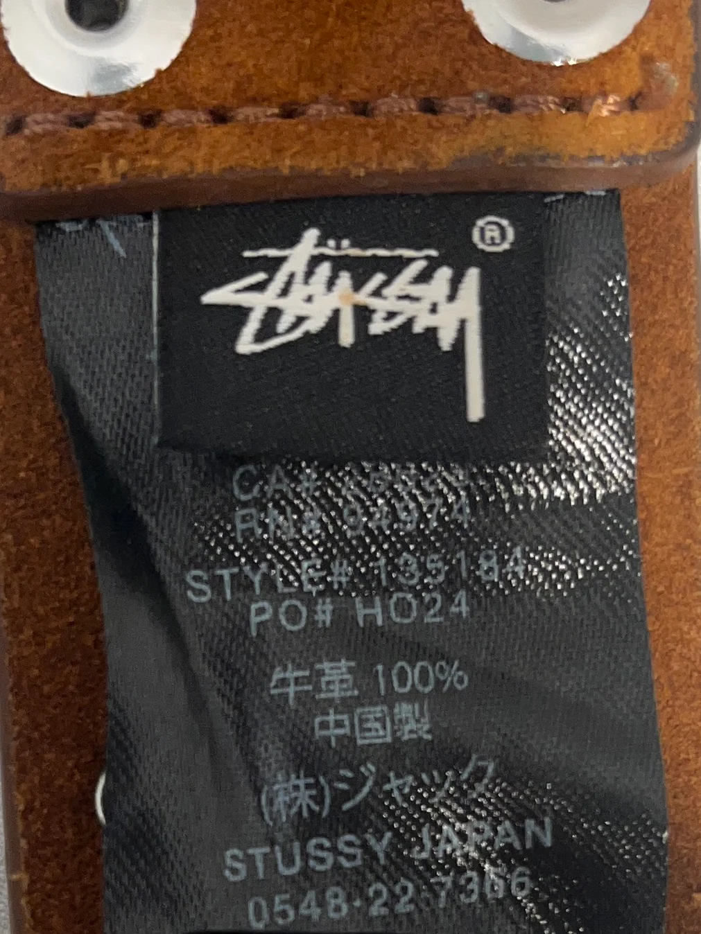 STUSSY/Belt/Suede/BRW/STUDDED STUSSY BELT BRWN SUEDE