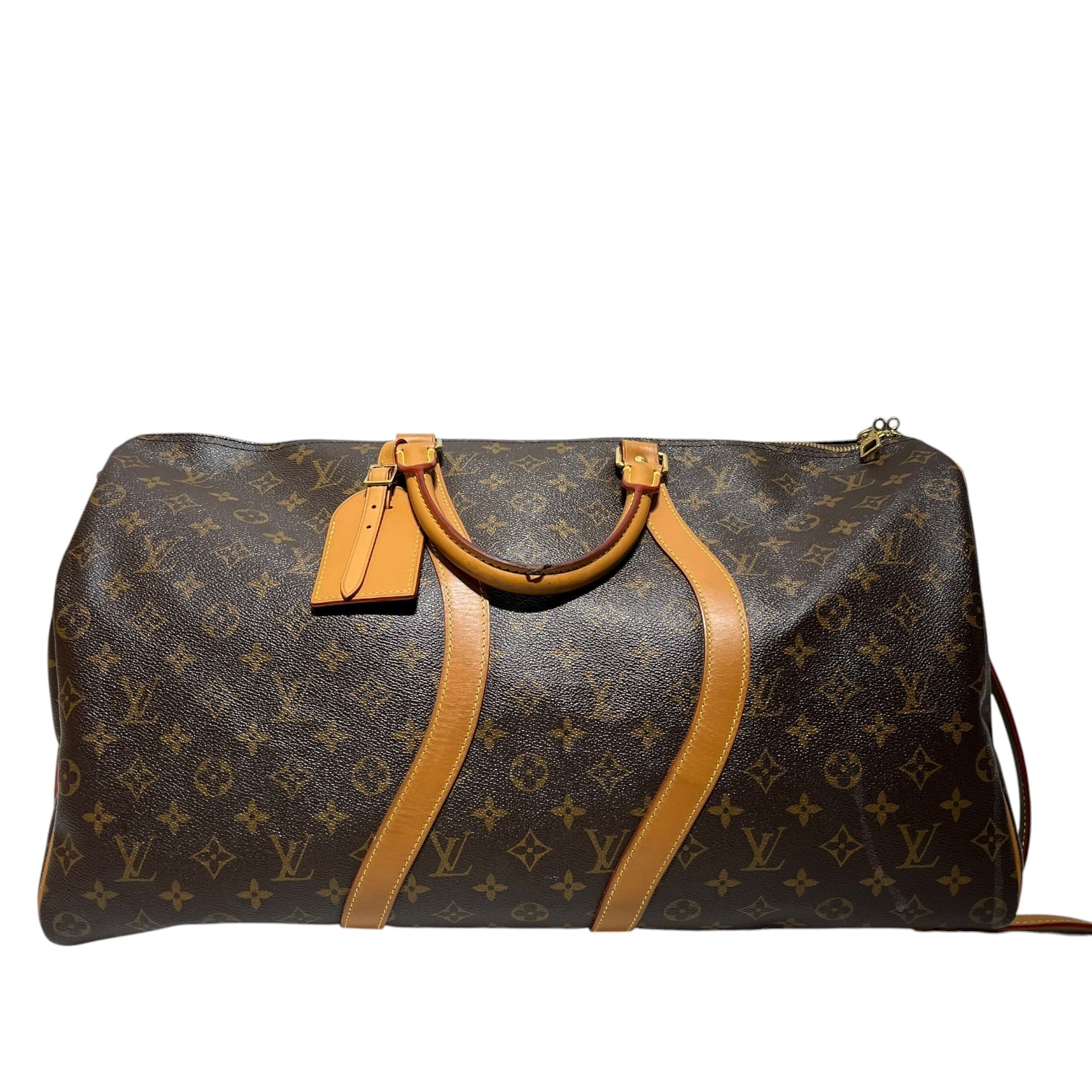 LOUIS VUITTON/Bag/Monogram/Leather/BRW/WAVY KEEPALL BANDOULIERE 50