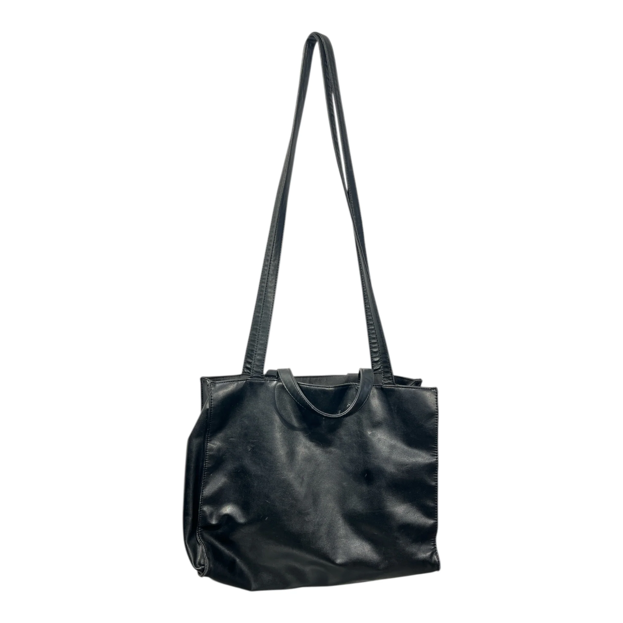 Telfar/Tote Bag/Leather/BLK/MED BLACKLEATHER