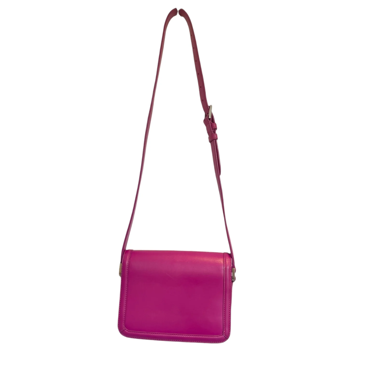 SAINT LAURENT/Cross Body Bag/Leather/PNK/hot pink ysl clasp