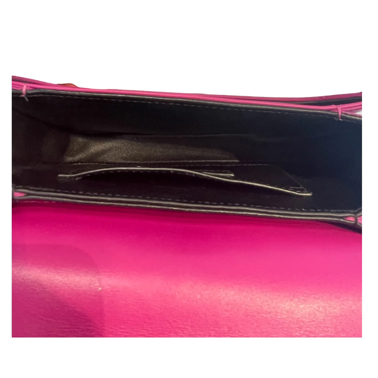 SAINT LAURENT/Cross Body Bag/Leather/PNK/hot pink ysl clasp