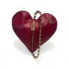 MOSCHINO/Clutch Bag/Leather/RED/Heart-Shaped Gold
