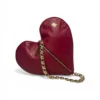 MOSCHINO/Clutch Bag/Leather/RED/Heart-Shaped Gold