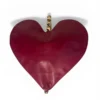 MOSCHINO/Clutch Bag/Leather/RED/Heart-Shaped Gold