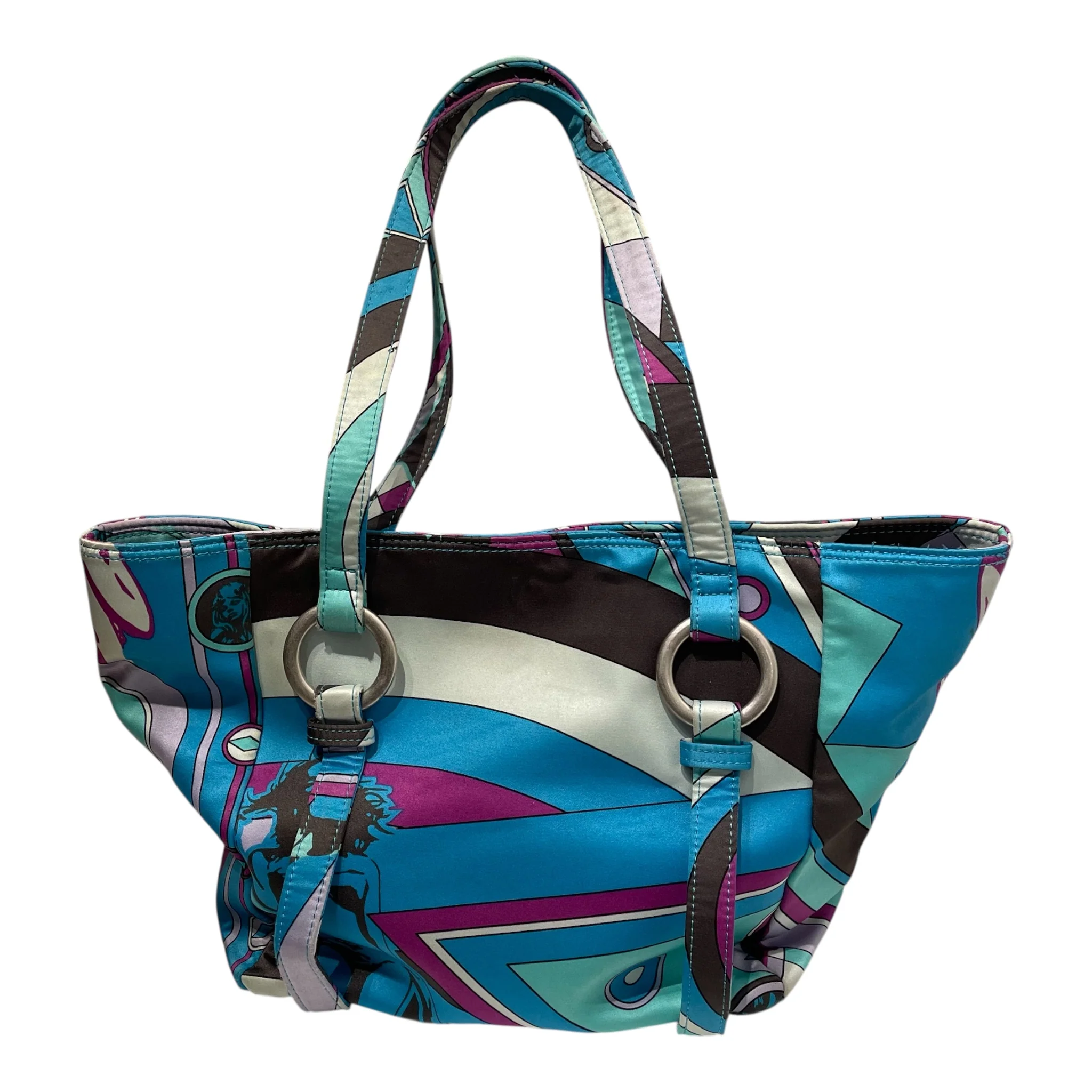 Hysterics/Hand Bag/All Over Print/Cotton/BLU/PPL BLU COLORS