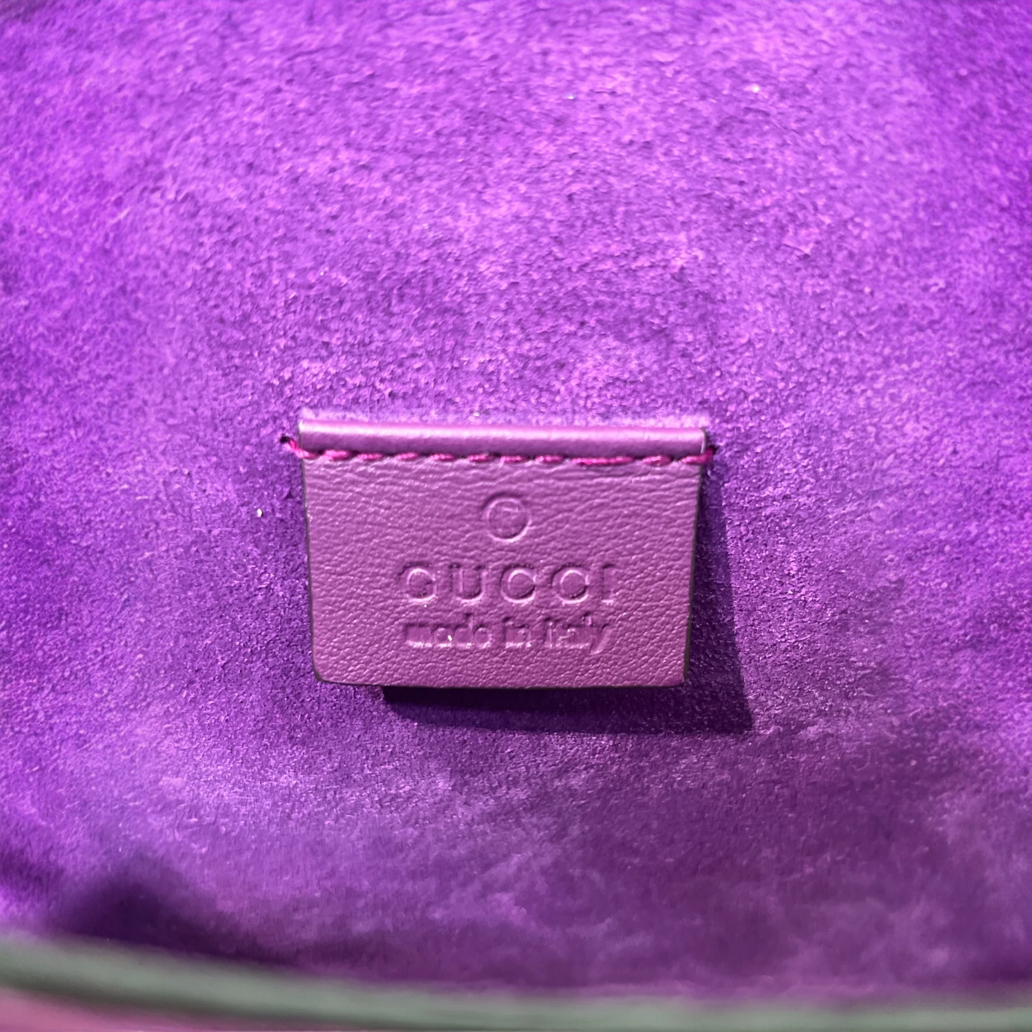 GUCCI/Hand Bag/Monogram/Leather/MLT/DIONYSUS PURPLE SUEDE TRIM