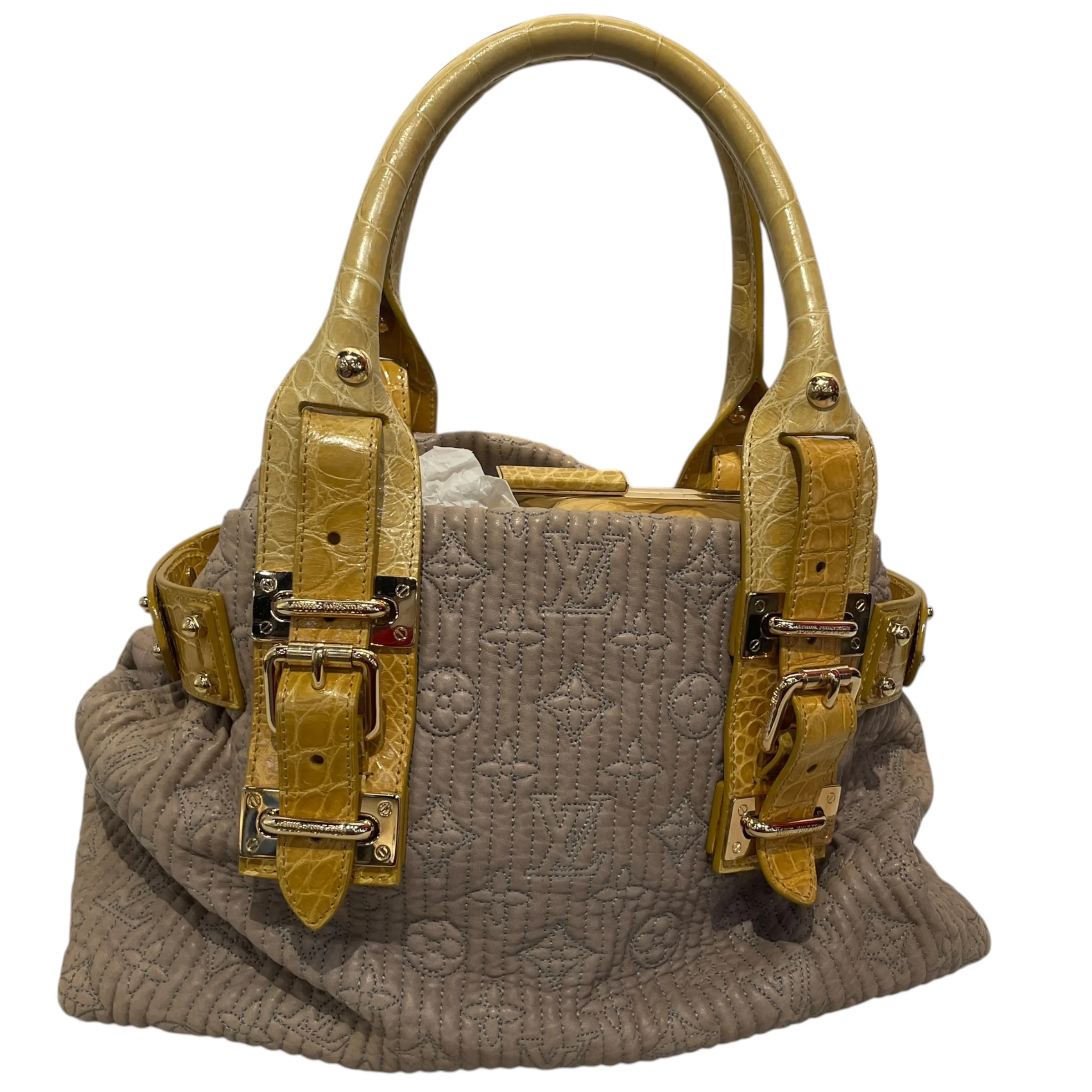 LOUIS VUITTON/Bag/Monogram/Leather/GRY/motard biker bag