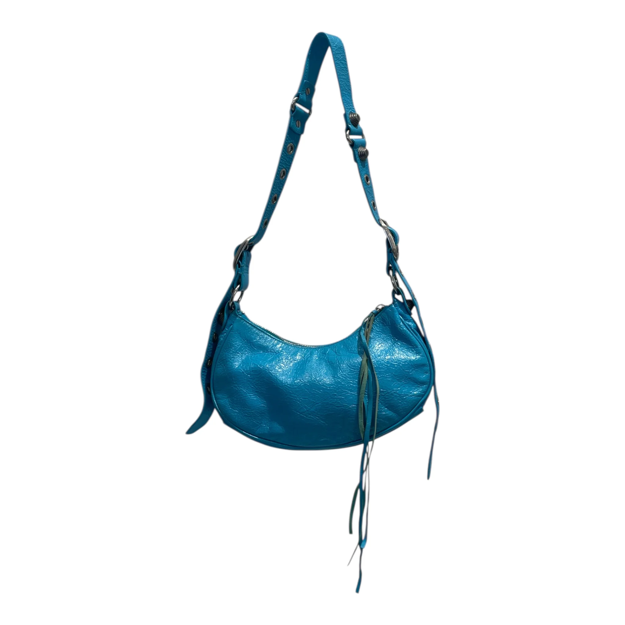 BALENCIAGA/Hand Bag/Leather/BLU/LA CAGOLE XS