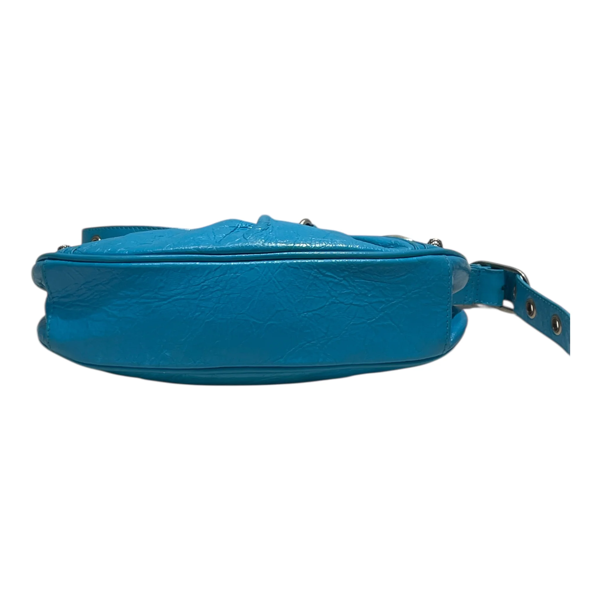 BALENCIAGA/Hand Bag/Leather/BLU/LA CAGOLE XS