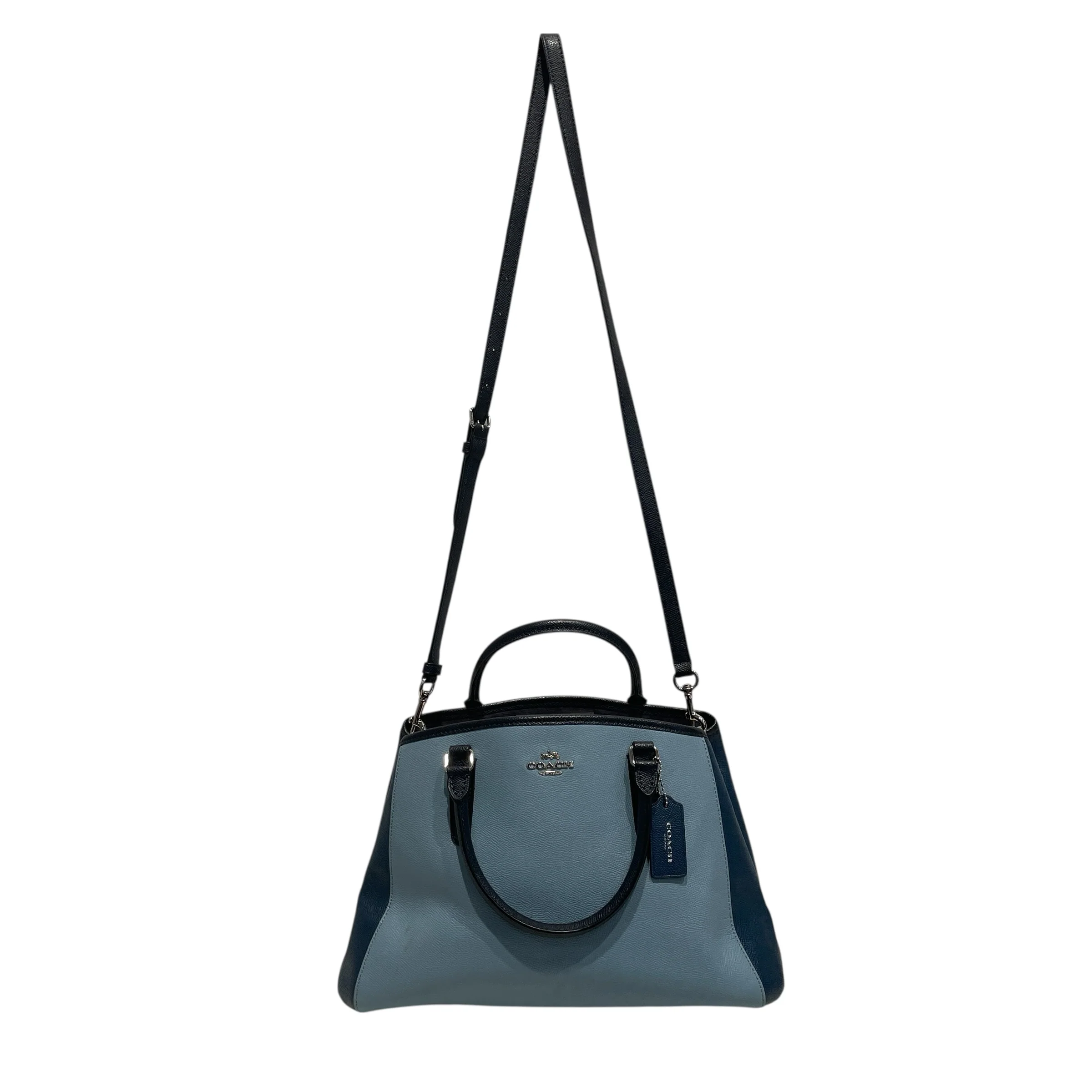 COACH/Hand Bag/Leather/BLU/Margot Carryall Geometric Bag