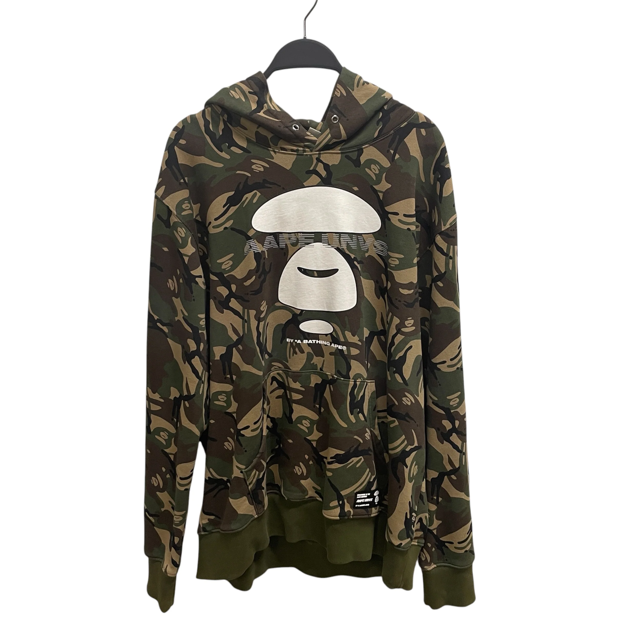 AAPE BY A BATHING APE/Hoodie/XXL/Camouflage/Cotton/GRN/WHT AAPE LOGO FRONT/PATCH