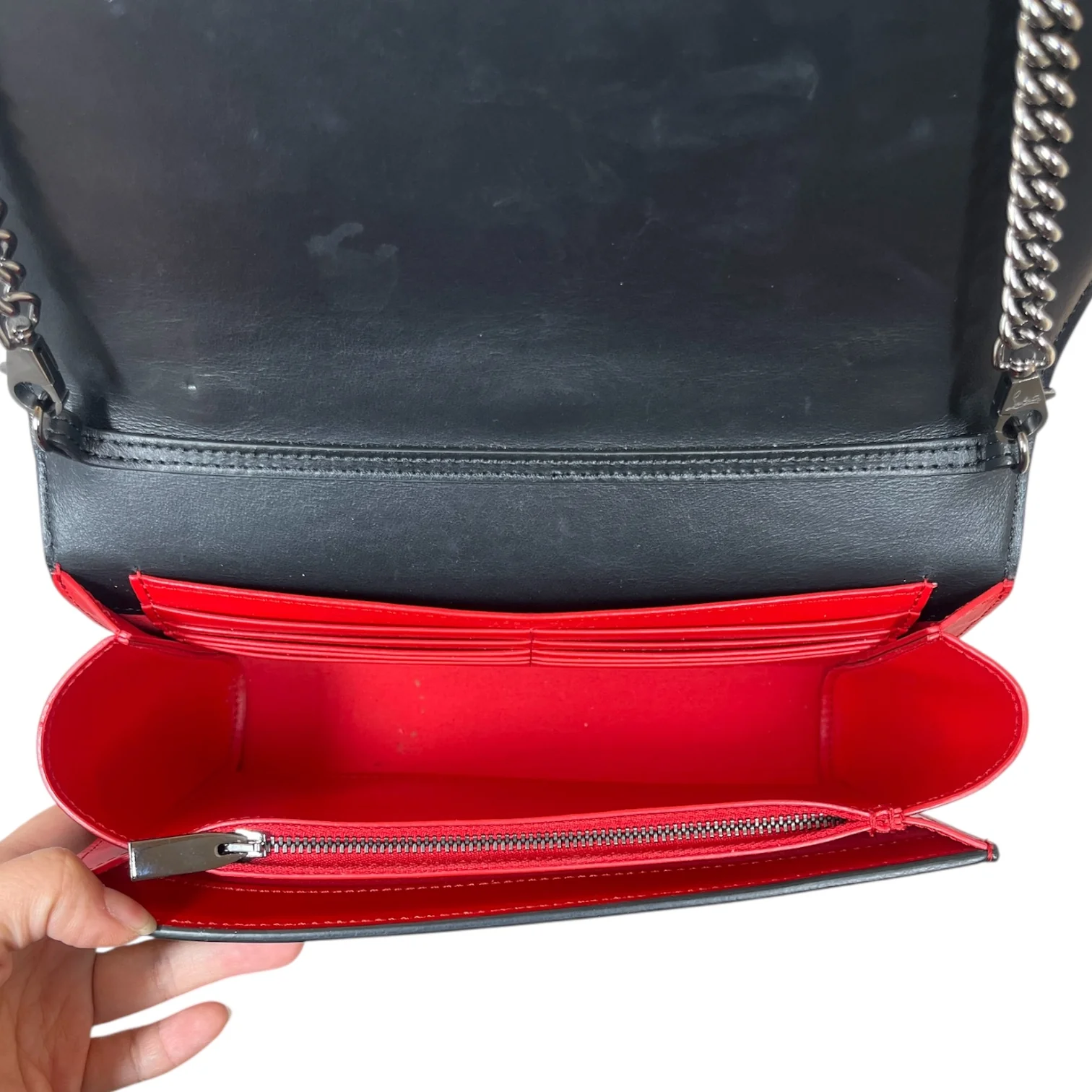 Christian Louboutin/Cross Body Bag/Leather/BLK/PALOMA