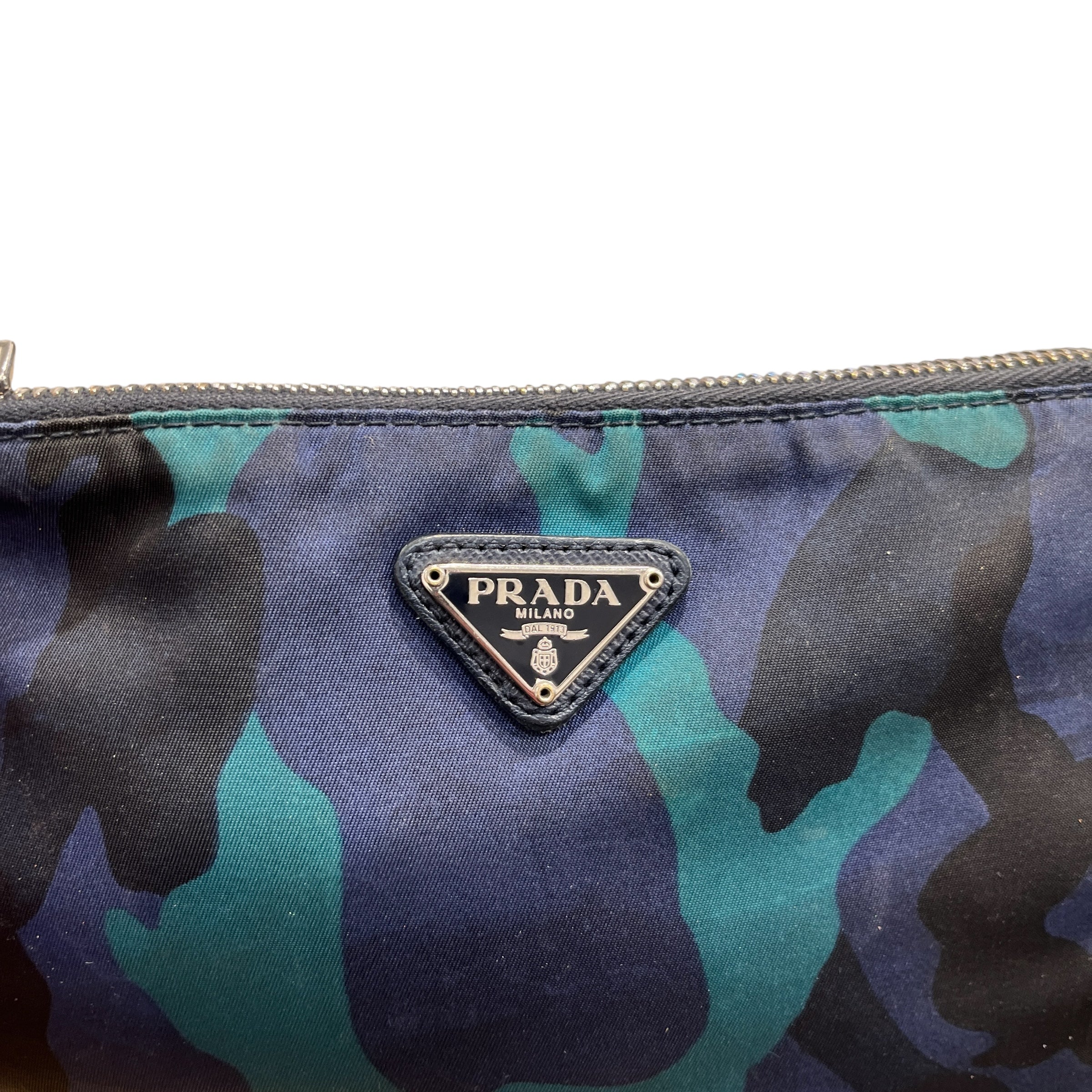 PRADA/Bag/Camouflage/Nylon/BLU/tessuto