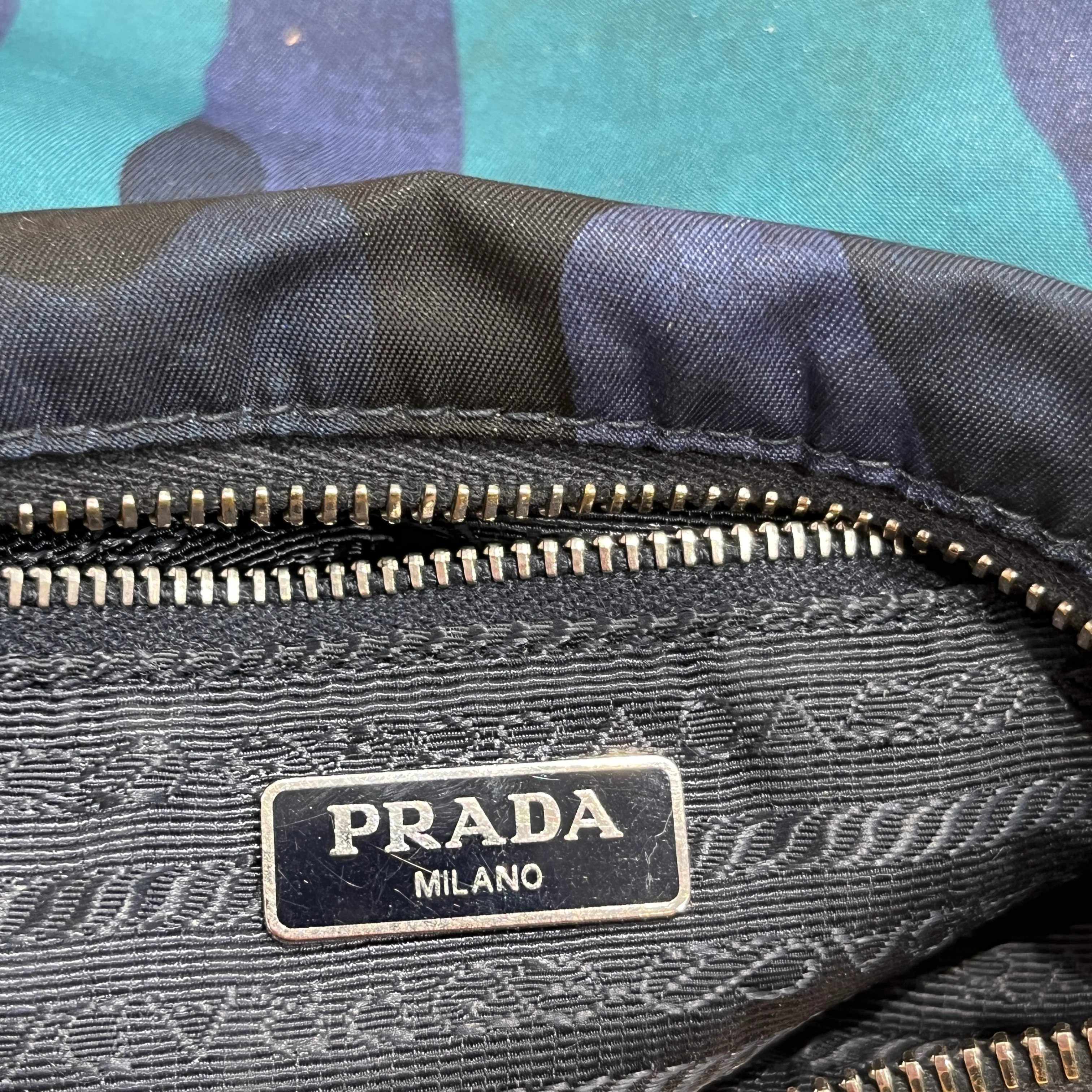 PRADA/Bag/Camouflage/Nylon/BLU/tessuto