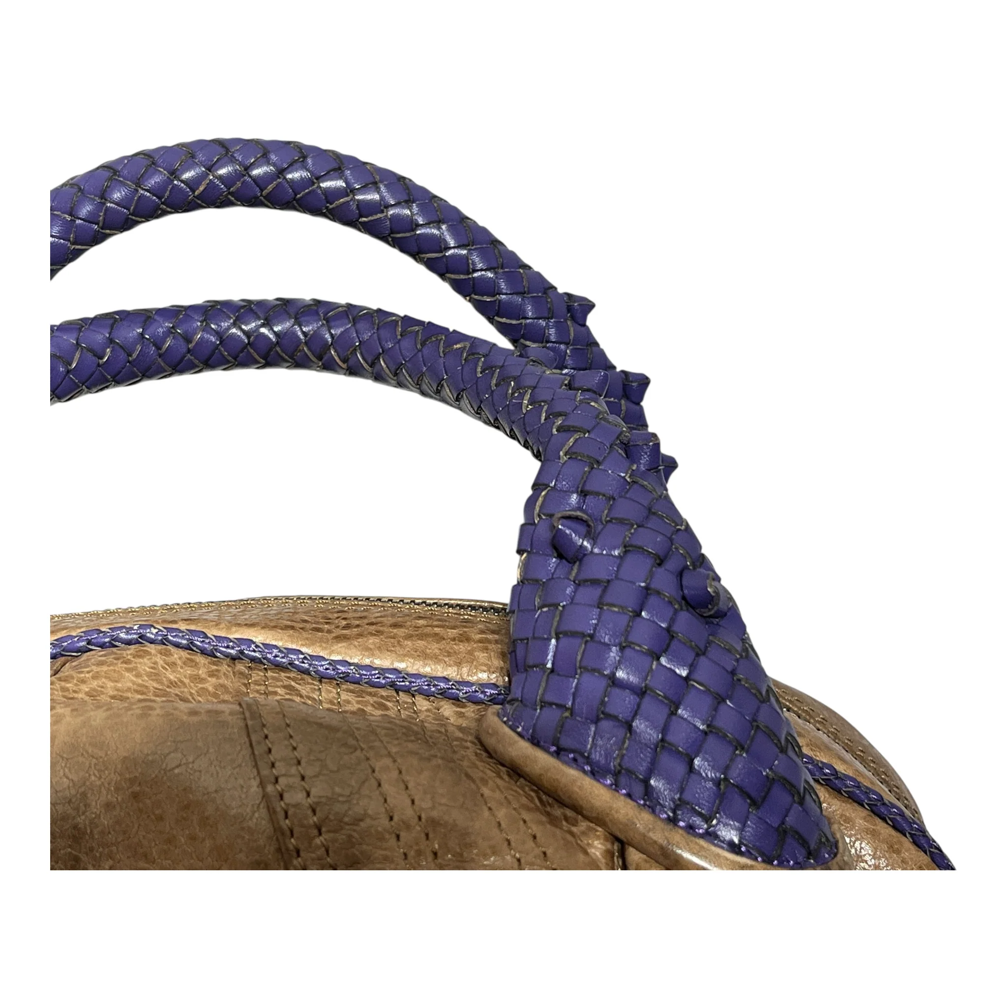 FENDI/Hand Bag/Leather/BRW/spy bag purple handle