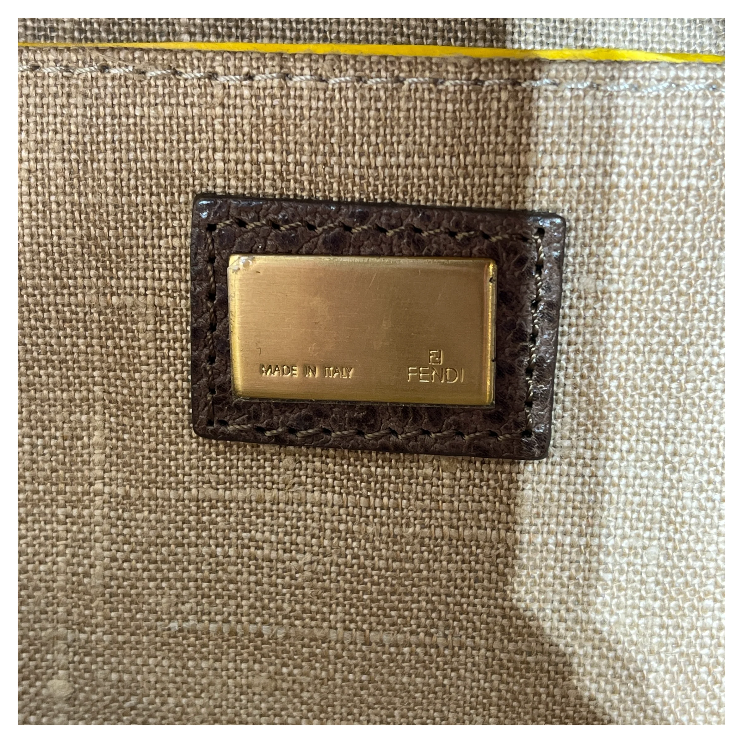 FENDI/Hand Bag/Leather/BRW/spy bag purple handle