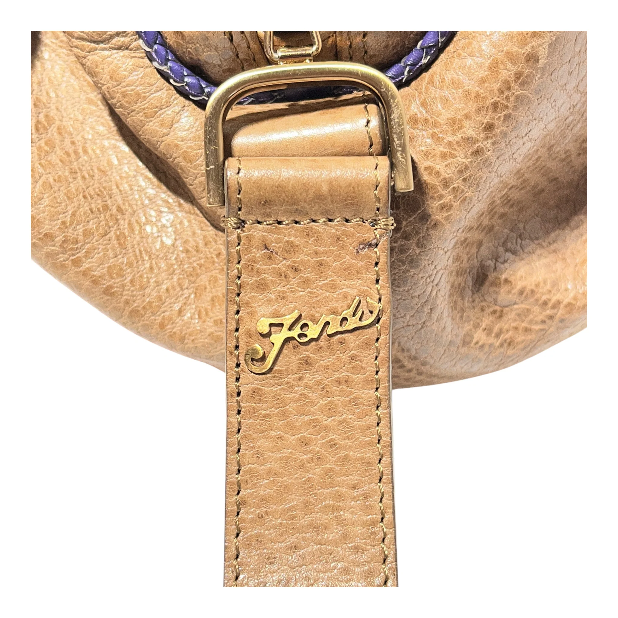 FENDI/Hand Bag/Leather/BRW/spy bag purple handle