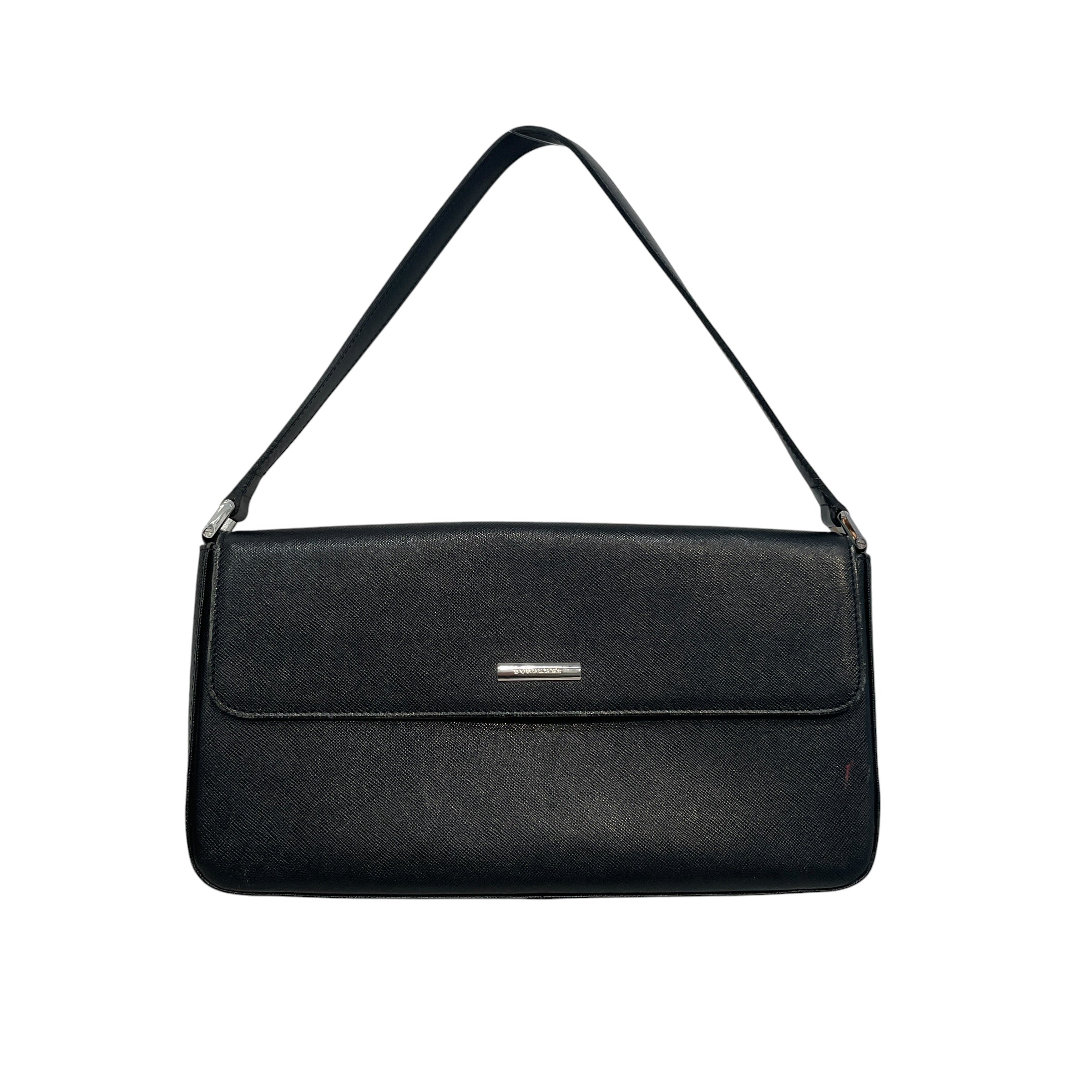 BURBERRY/Hand Bag/Leather/BLK/