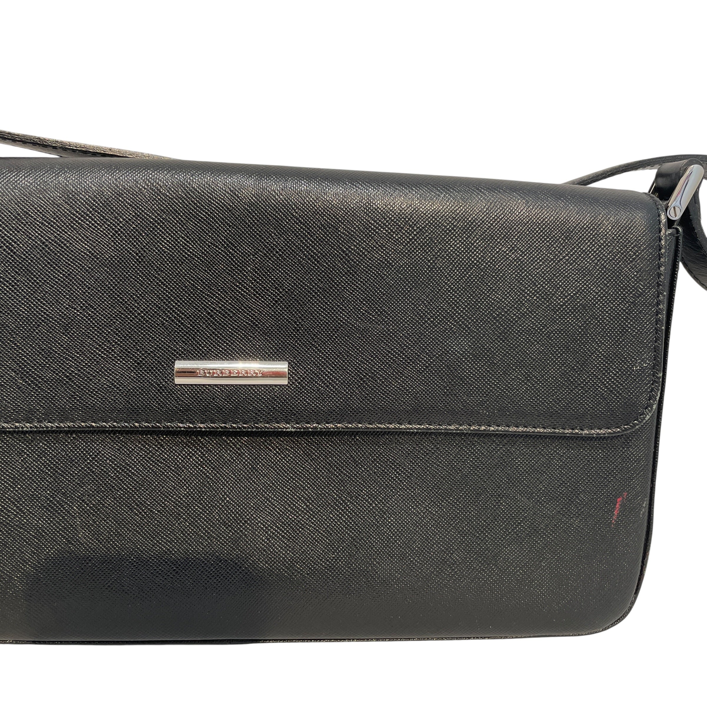 BURBERRY/Hand Bag/Leather/BLK/