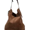 BALENCIAGA/Tote Bag/Suede/CML/LEATHER STRAP ADJUSTABLE
