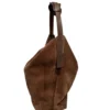 BALENCIAGA/Tote Bag/Suede/CML/LEATHER STRAP ADJUSTABLE