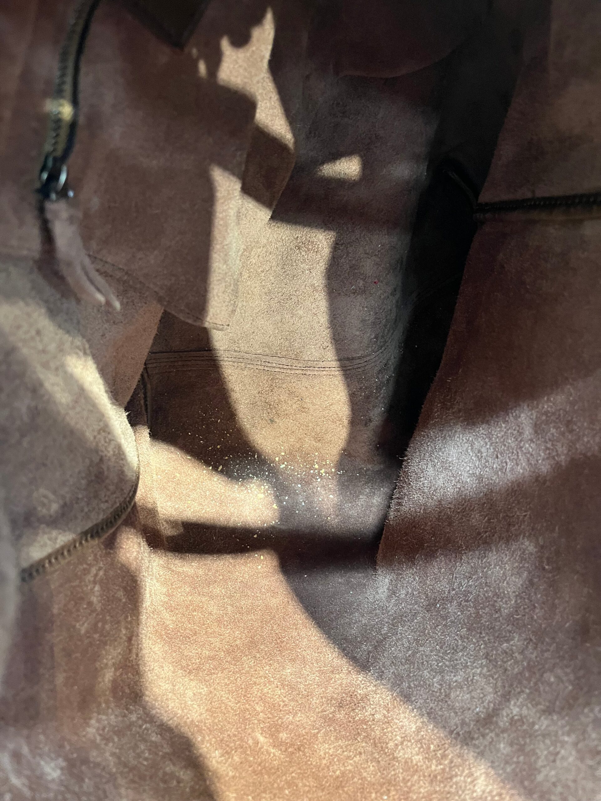 BALENCIAGA/Tote Bag/Suede/CML/LEATHER STRAP ADJUSTABLE