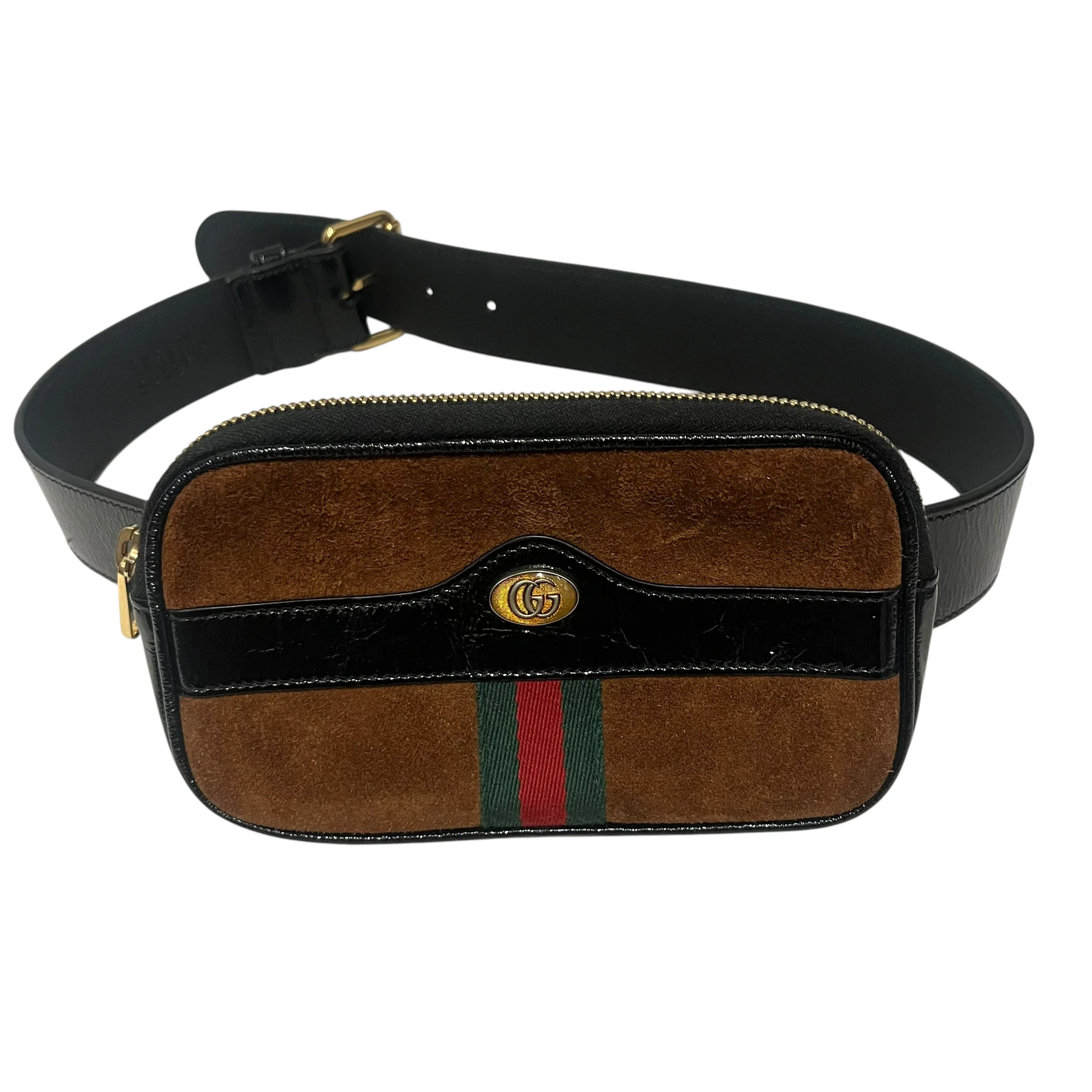 GUCCI/Fanny Pack/Stripe/Suede/BRW/web ophidia