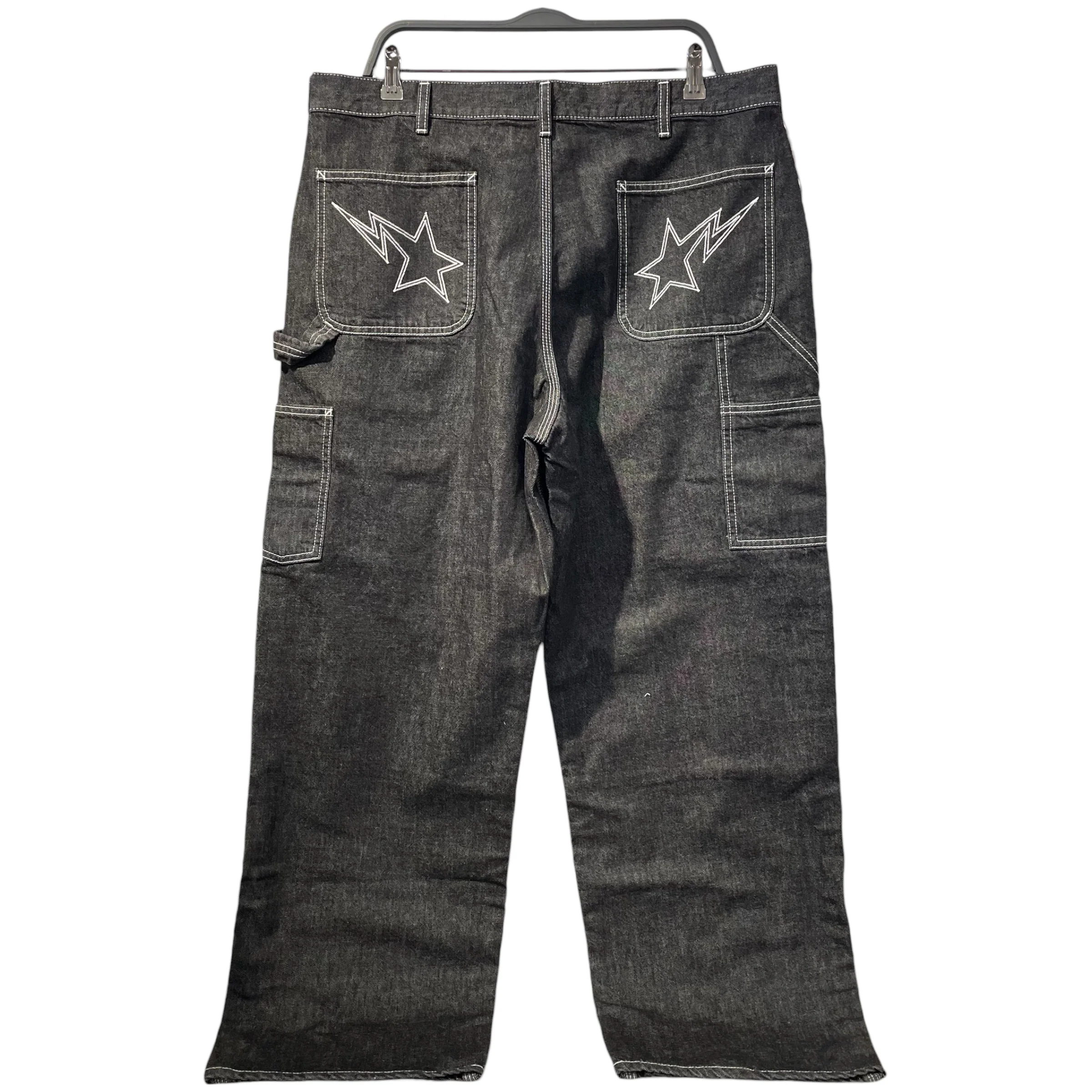 A BATHING APE/Pants/XXL/Cotton/BLK/bape wide leg star pocket