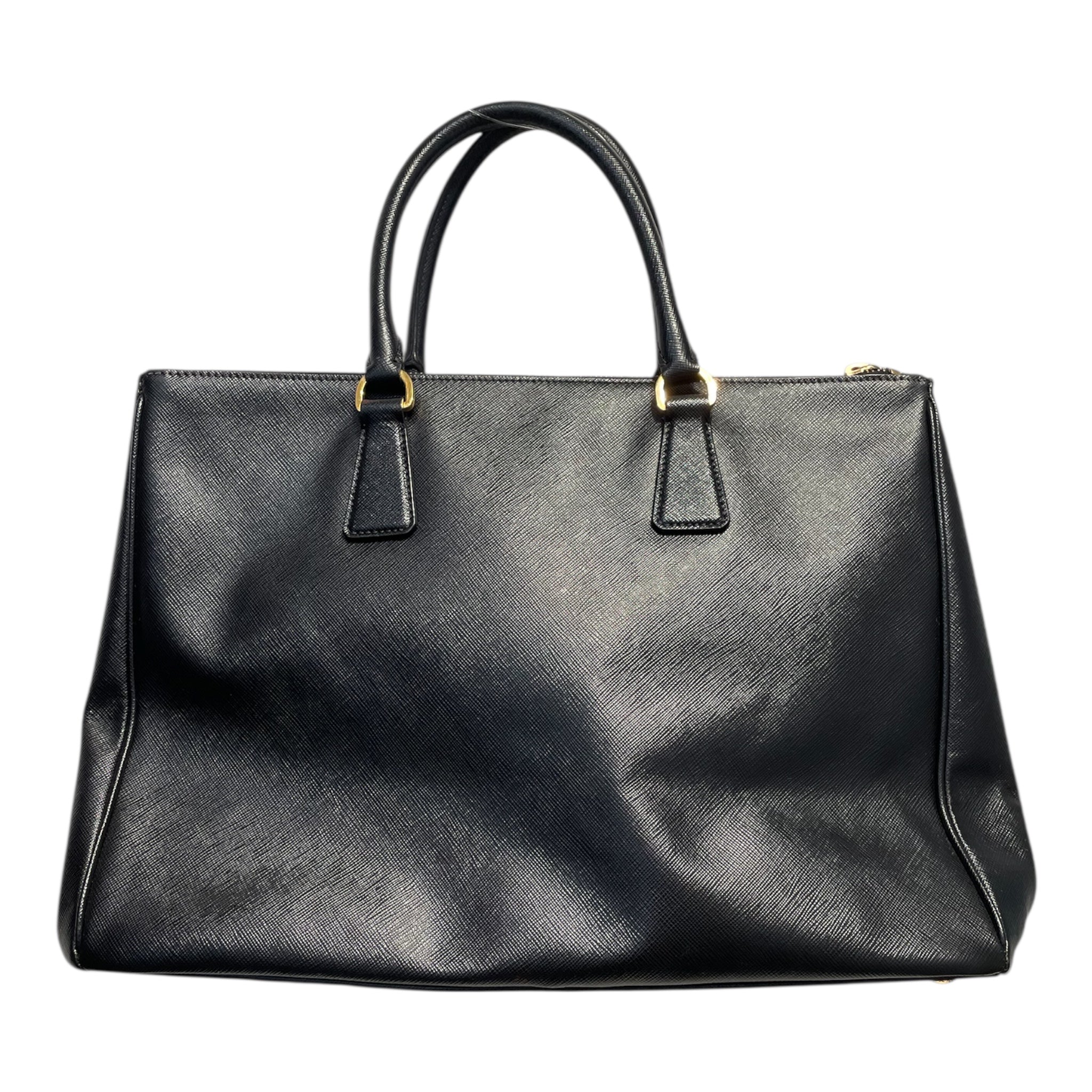 PRADA/Tote Bag/Leather/BLK/Saffiano Galleria Large Tote