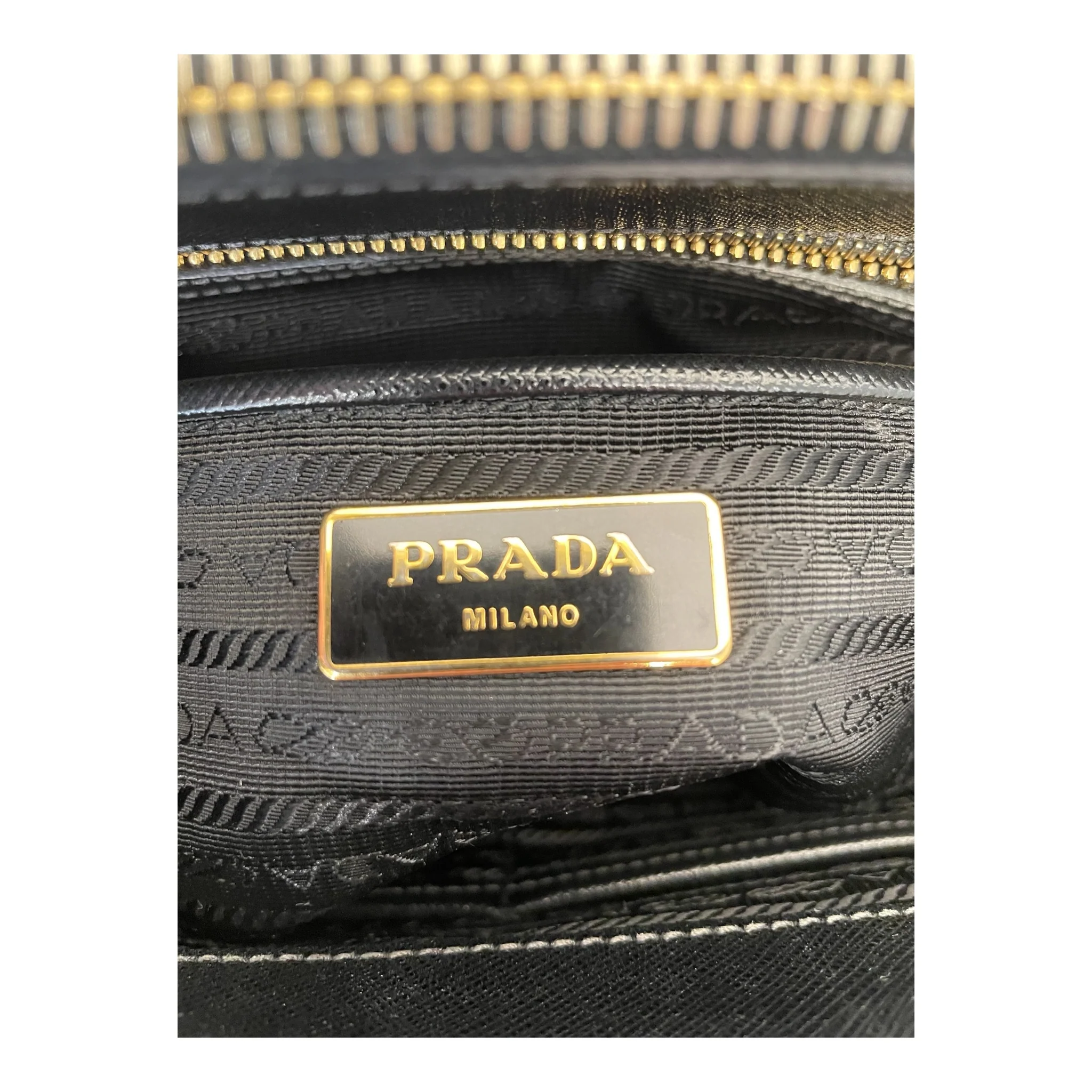 PRADA/Tote Bag/Leather/BLK/Saffiano Galleria Large Tote