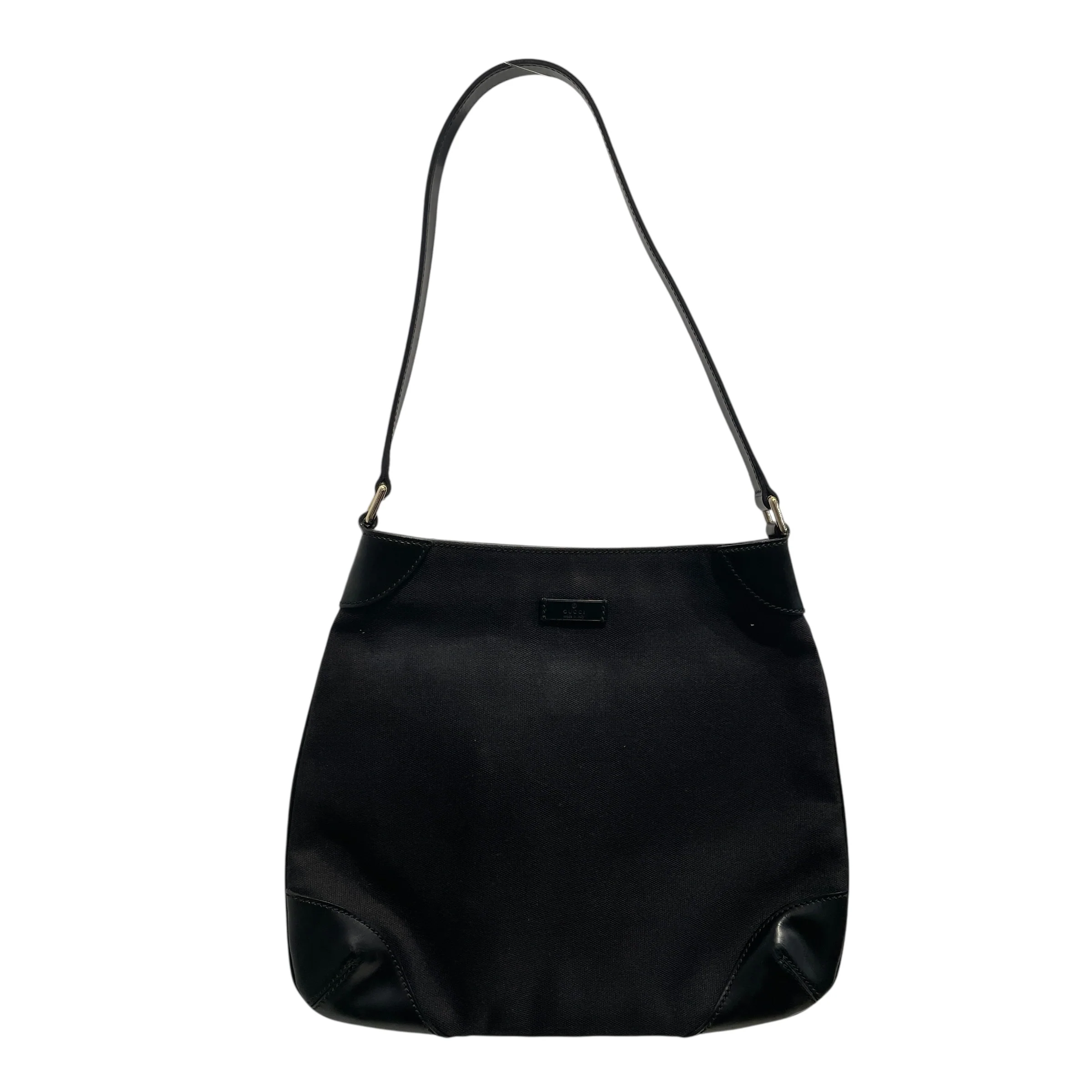 GUCCI/Cross Body Bag/BLK/Canvas Hobo Bag