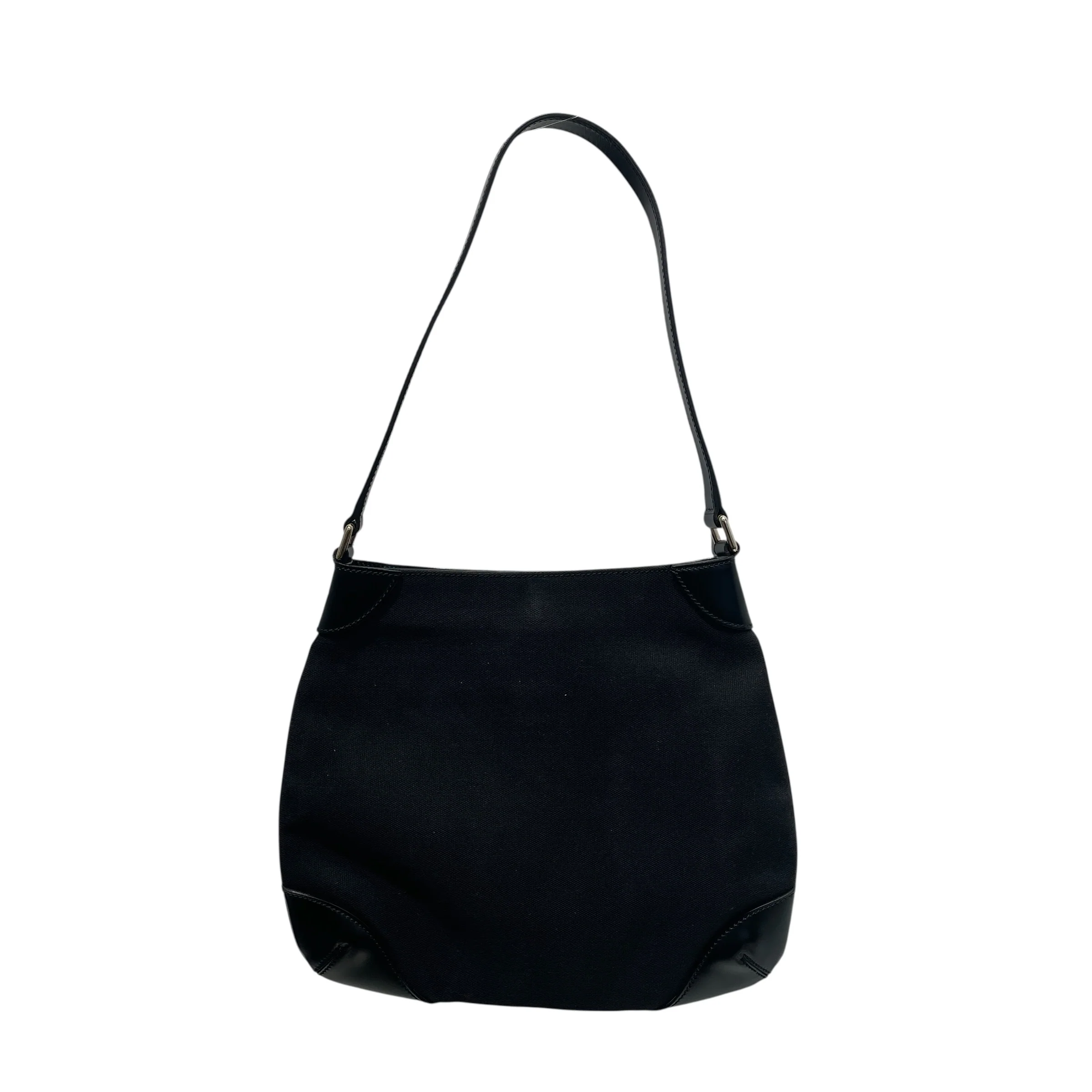 GUCCI/Cross Body Bag/BLK/Canvas Hobo Bag