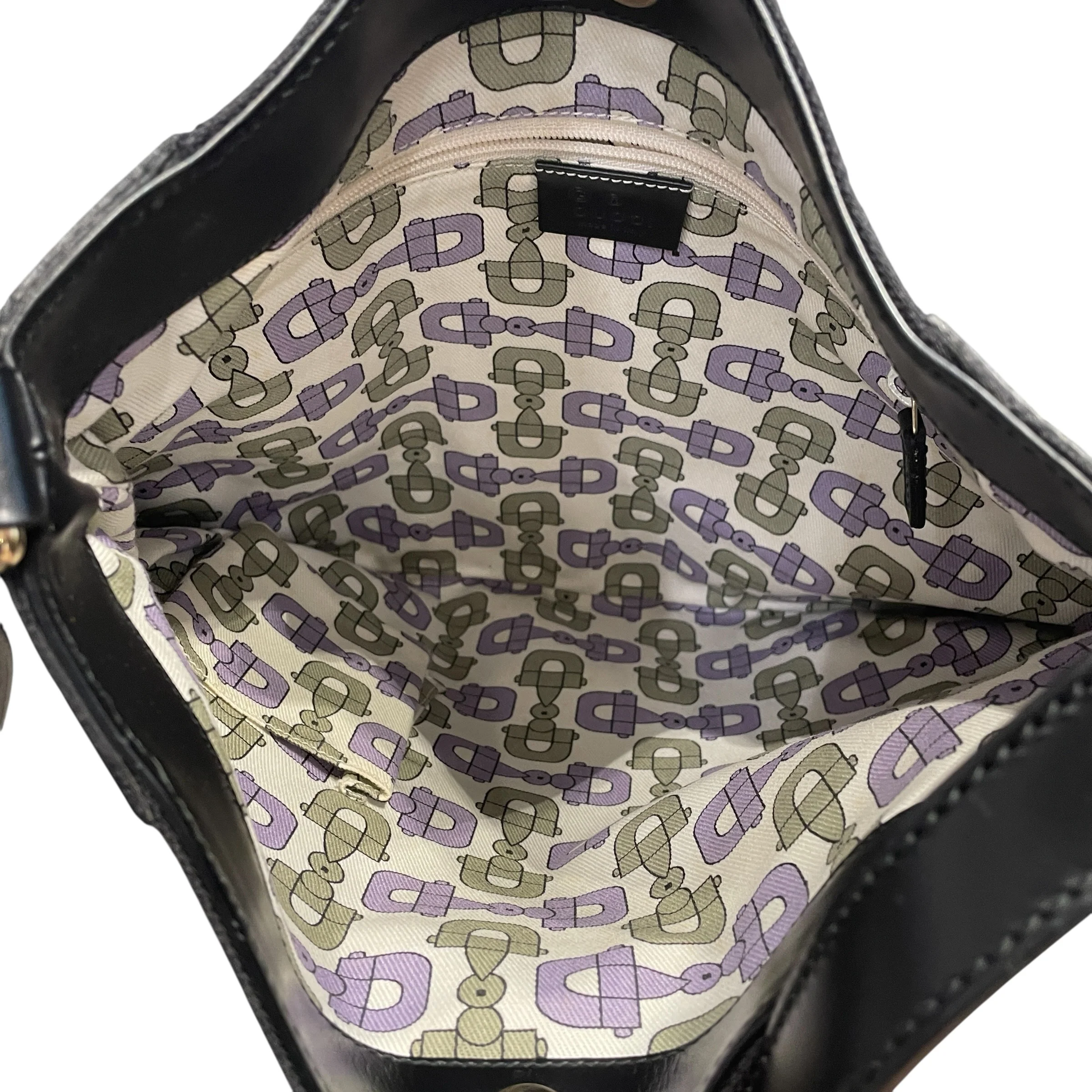 GUCCI/Cross Body Bag/BLK/Canvas Hobo Bag
