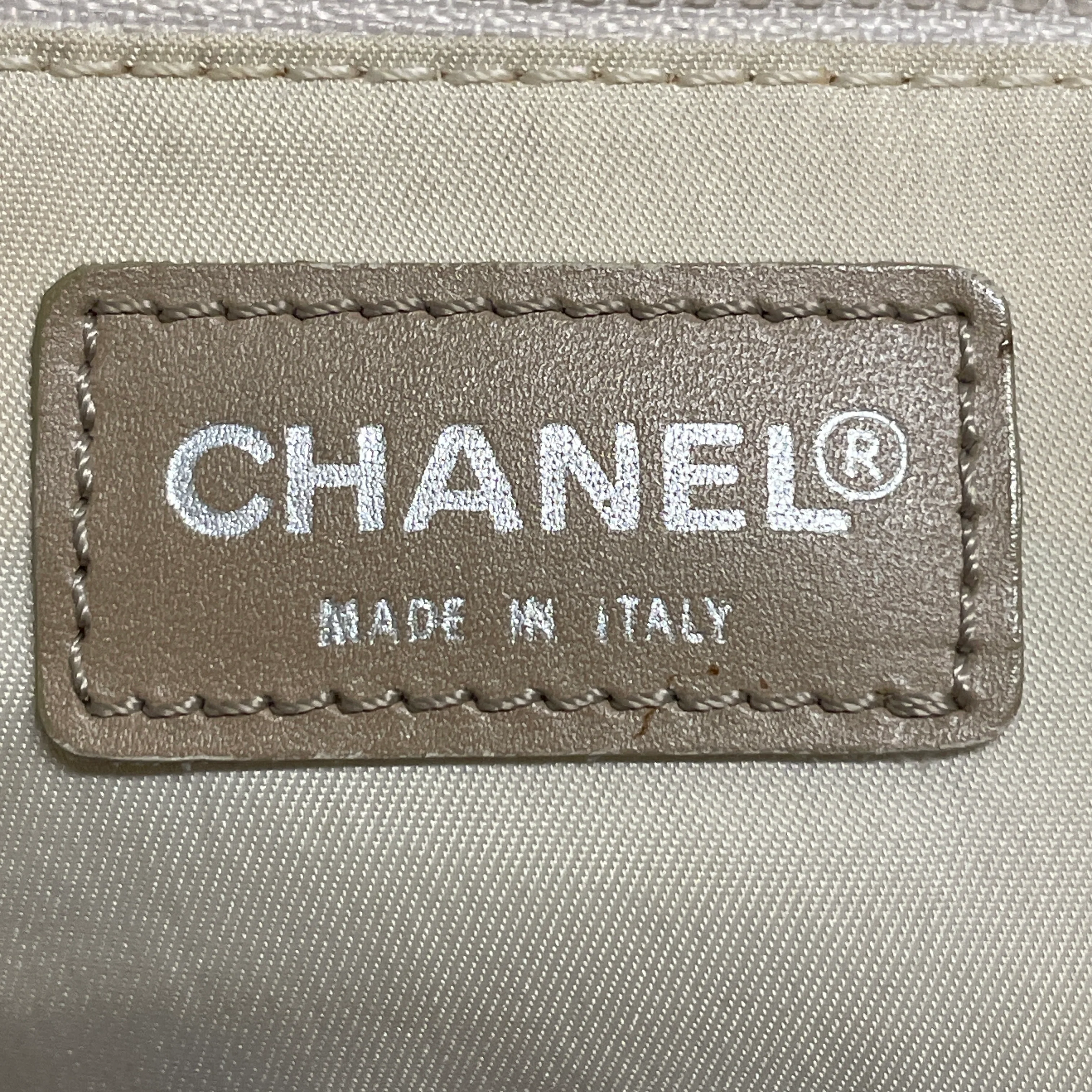 CHANEL/Tote Bag/Monogram/Cotton/CRM/J67JMXC/LEATHER HANDLES/GRID