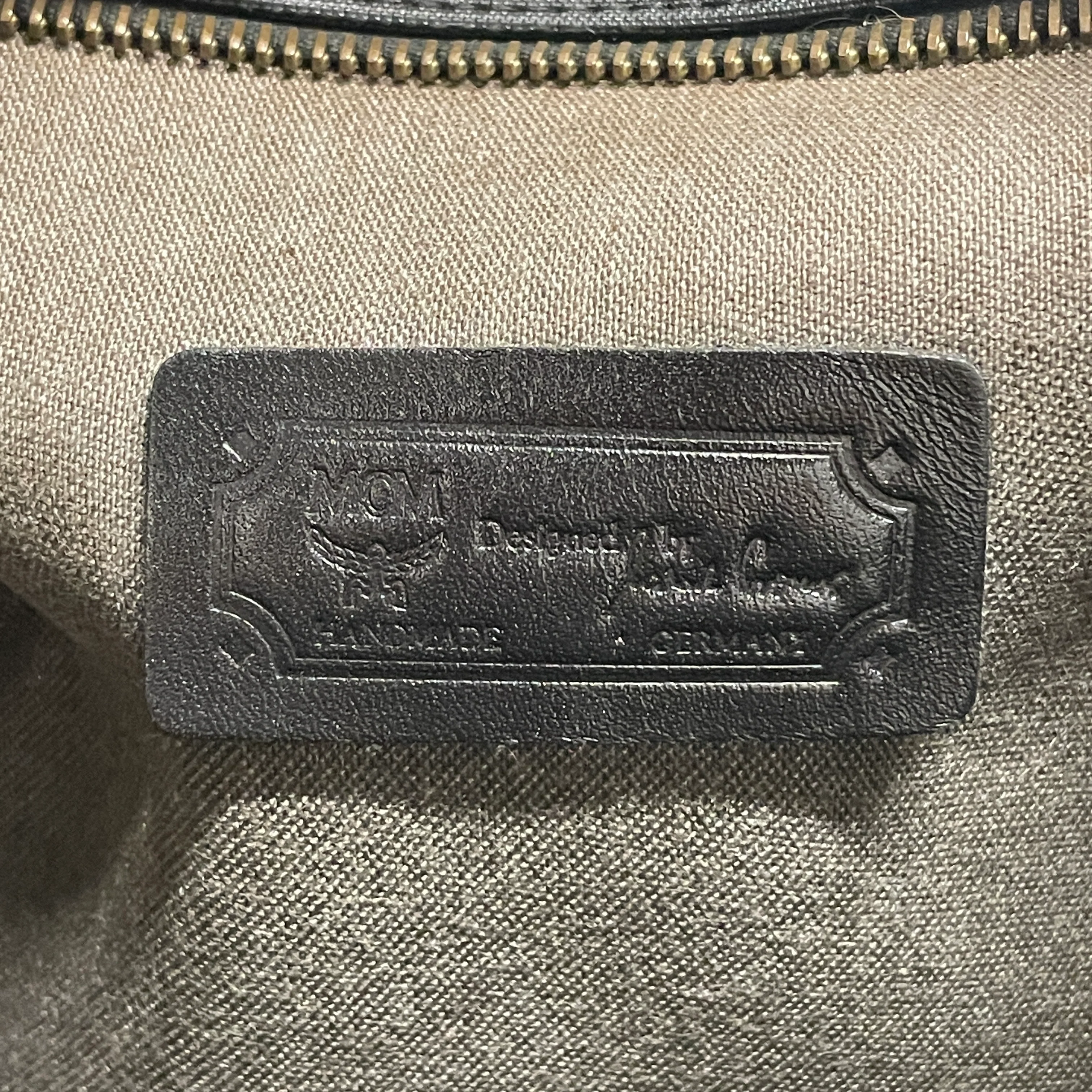 MCM/Tote Bag/Monogram/Nylon/BLK/Y1503 GOLD BADGE