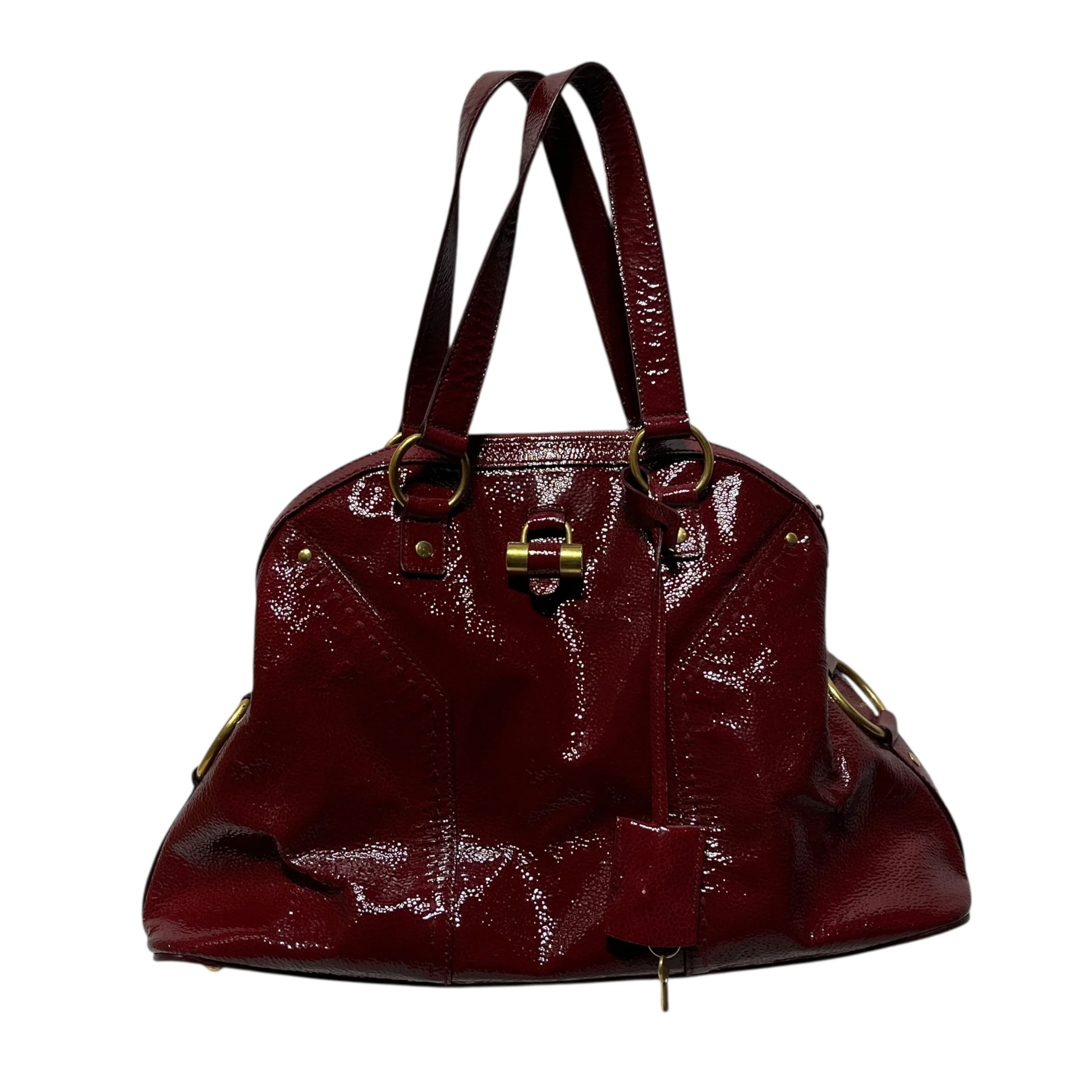 YVES SAINT LAURENT/Hand Bag/Leather/RED/Muse Lock Bag
