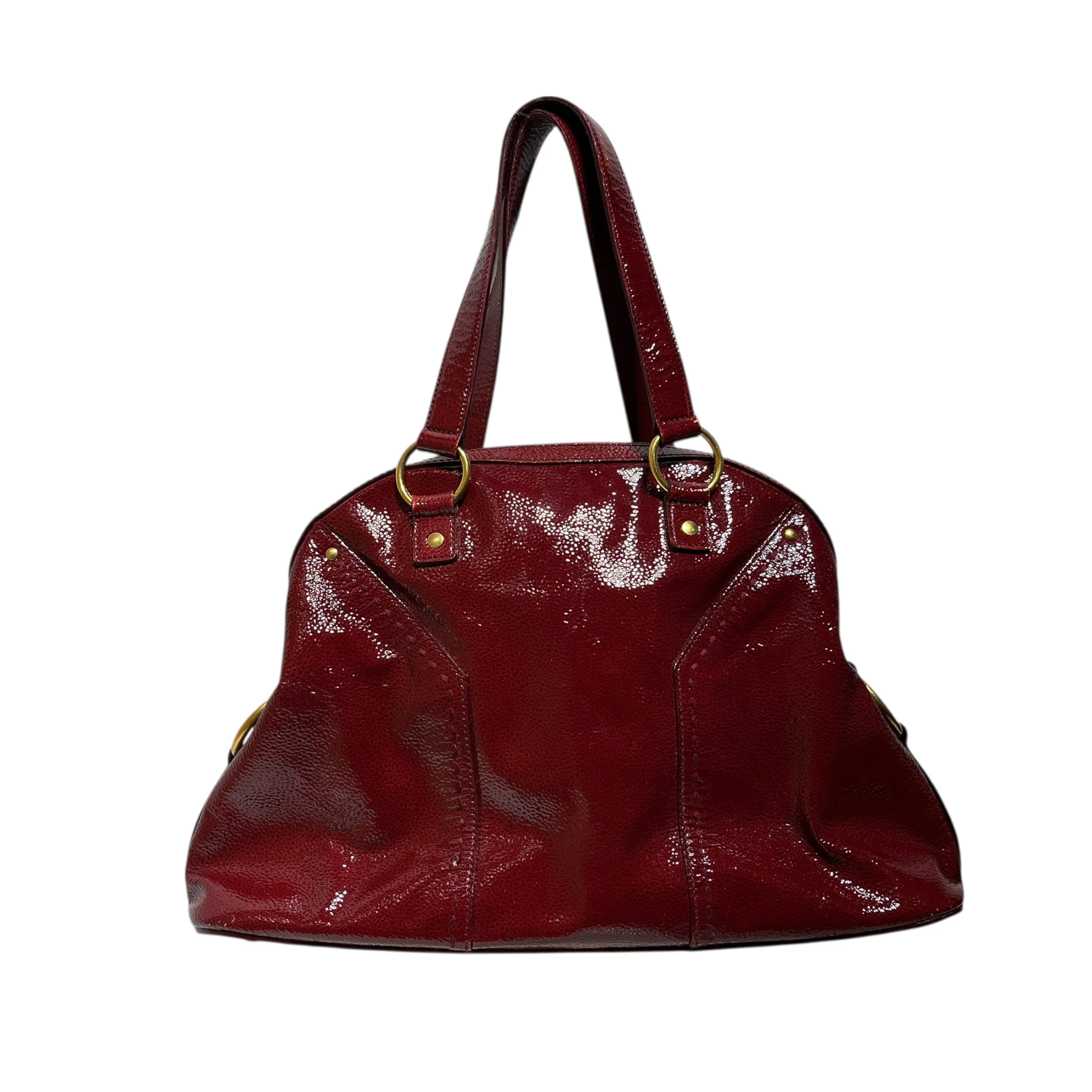 YVES SAINT LAURENT/Hand Bag/Leather/RED/Muse Lock Bag