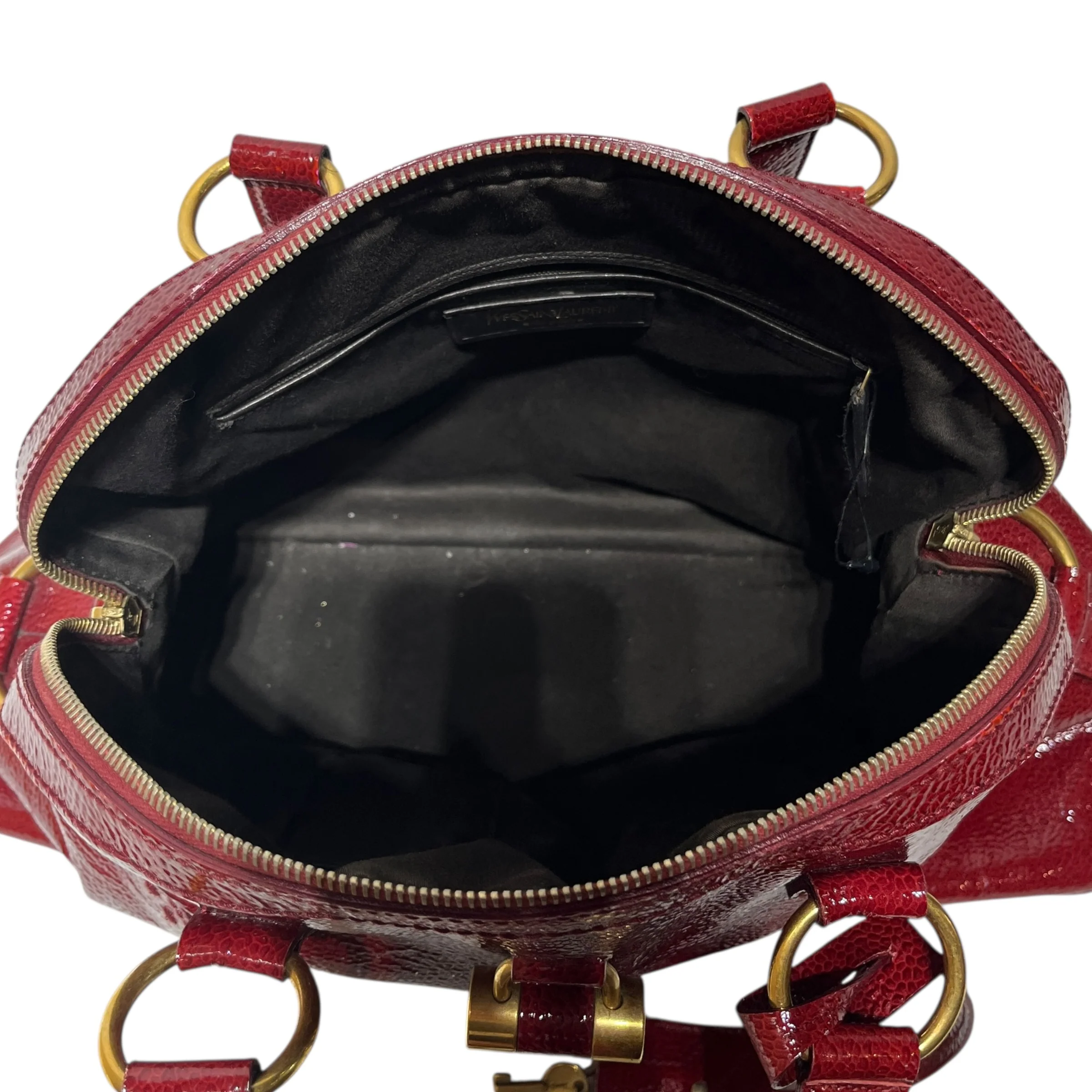 YVES SAINT LAURENT/Hand Bag/Leather/RED/Muse Lock Bag