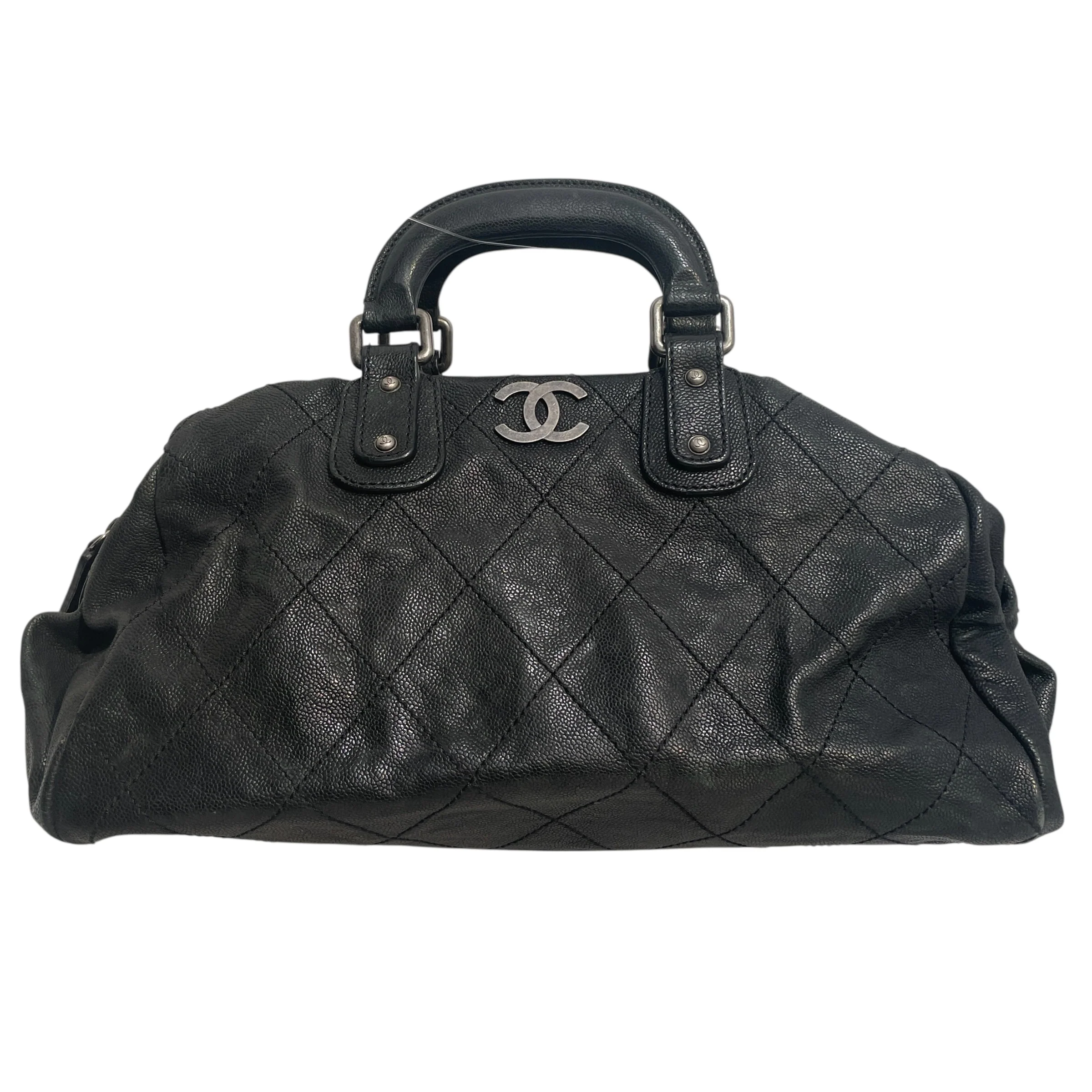 CHANEL/Hand Bag/Leather/BLK/Caviar Outdoor Ligne