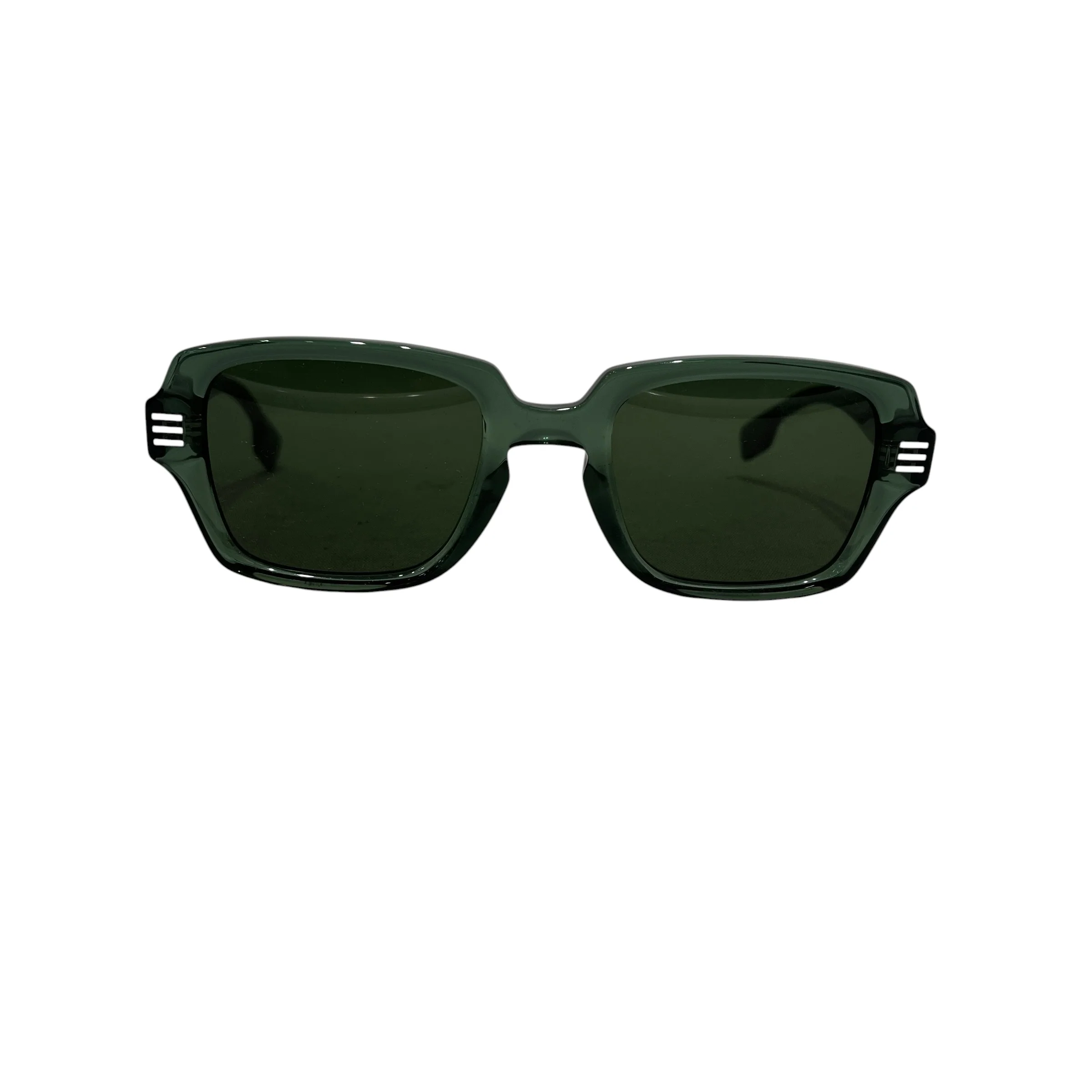 BURBERRY LONDON/Sunglasses/Plastic/GRN/GREEN RECTANGLE FRAME