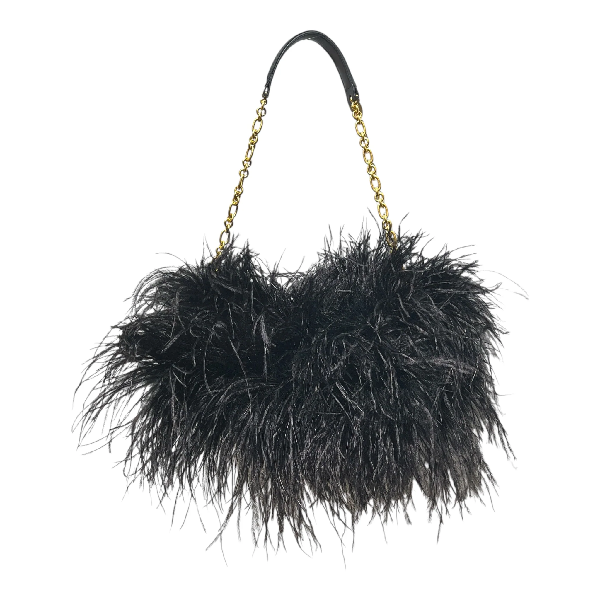 BALMAIN/Cross Body Bag/BLK/feather bag