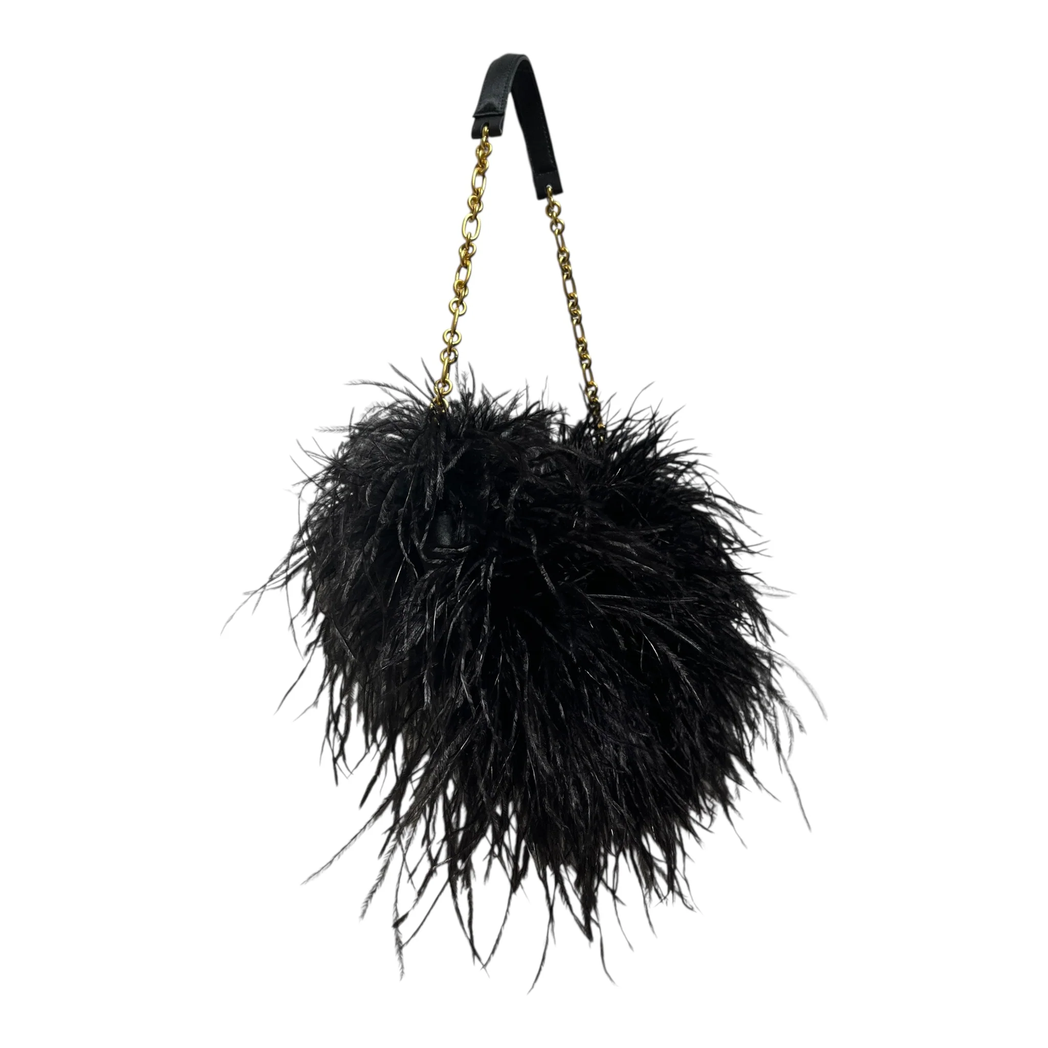 BALMAIN/Cross Body Bag/BLK/feather bag